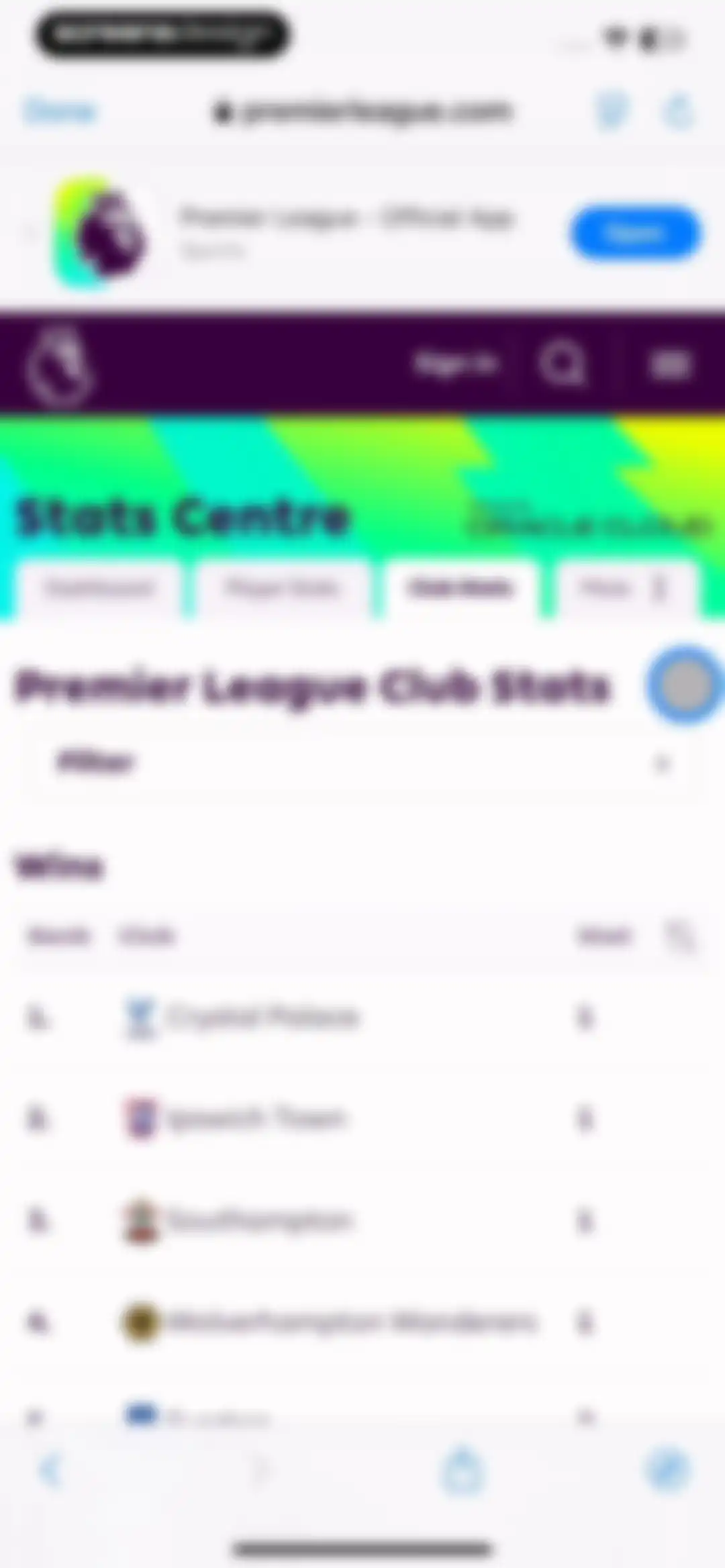 Premier League - Scores, News screen 113