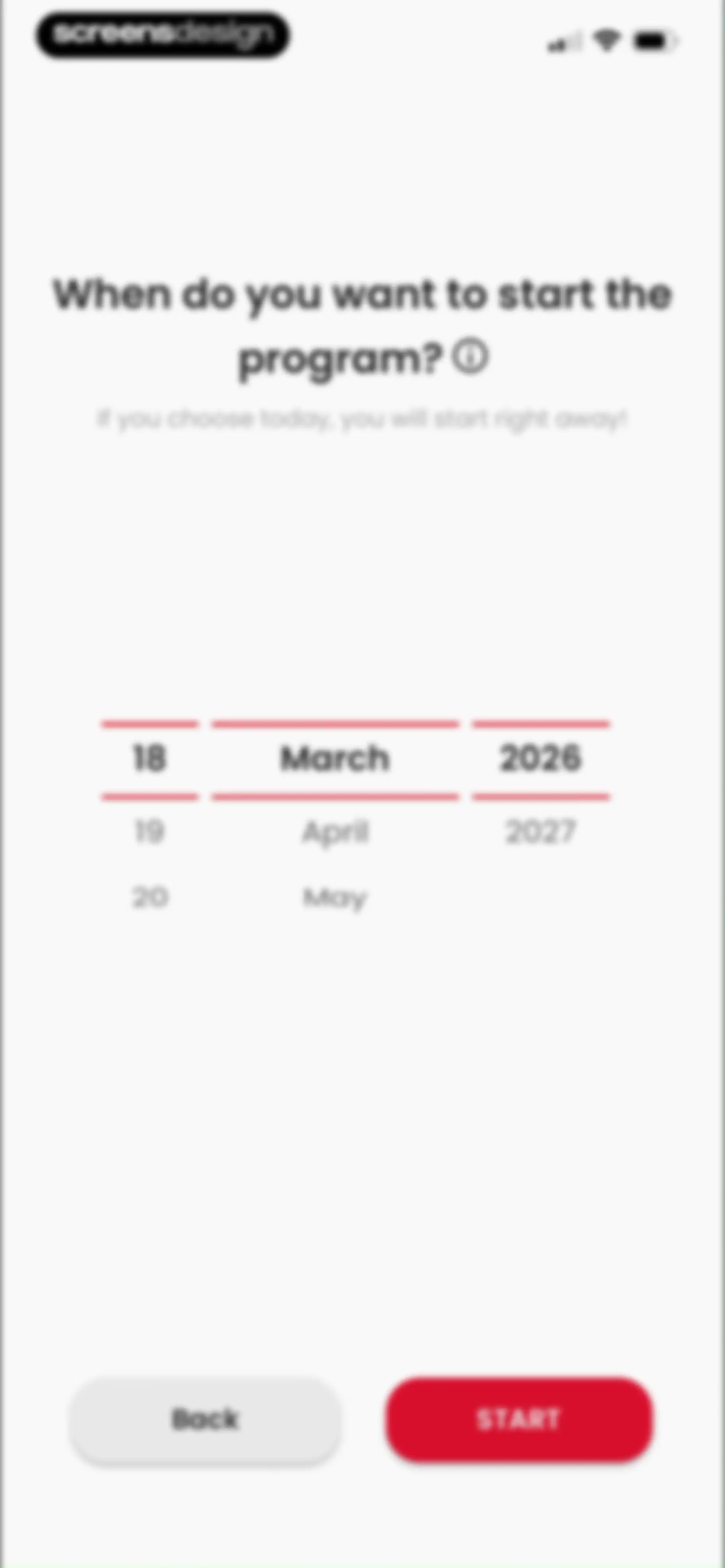 90 Day Challenge screen 33