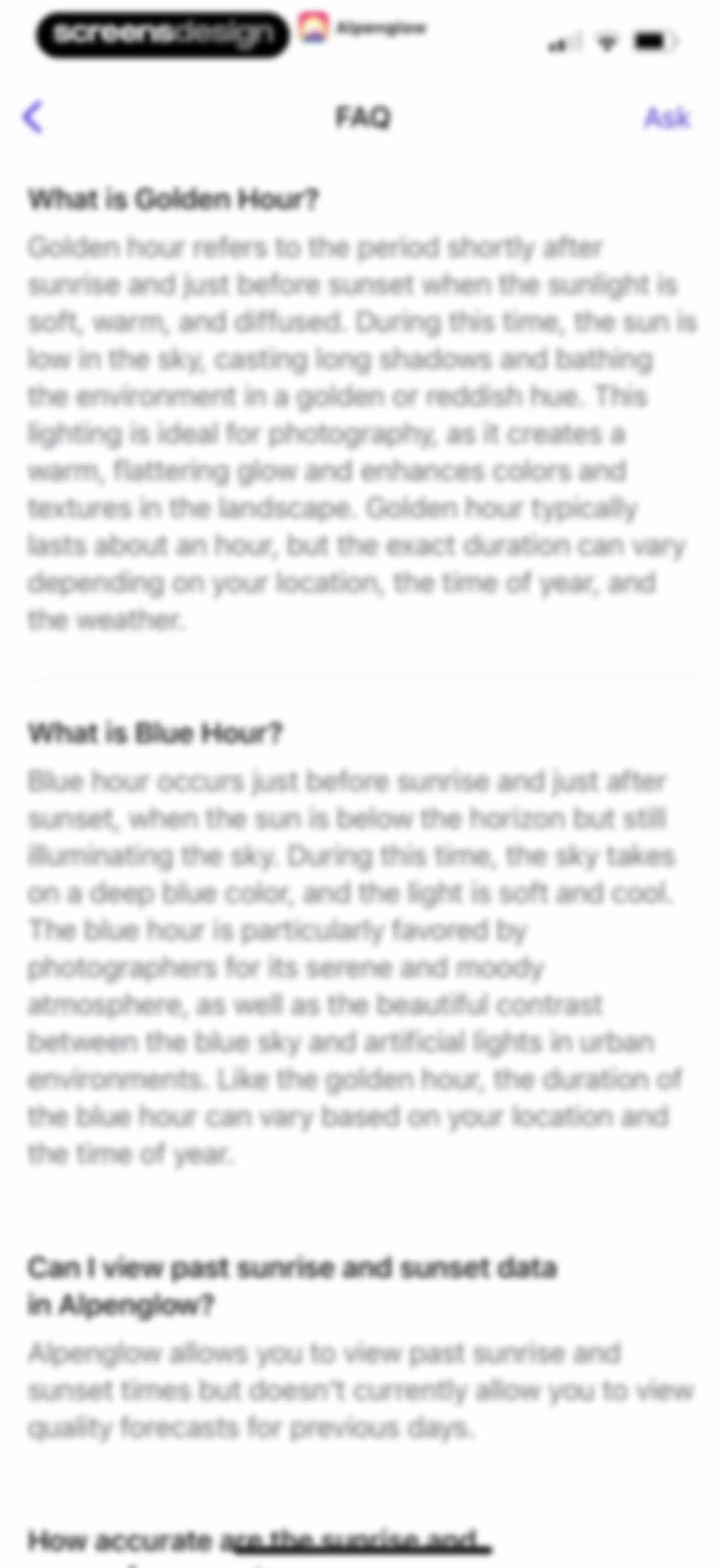 Sunset Predictions: Alpenglow screen 74