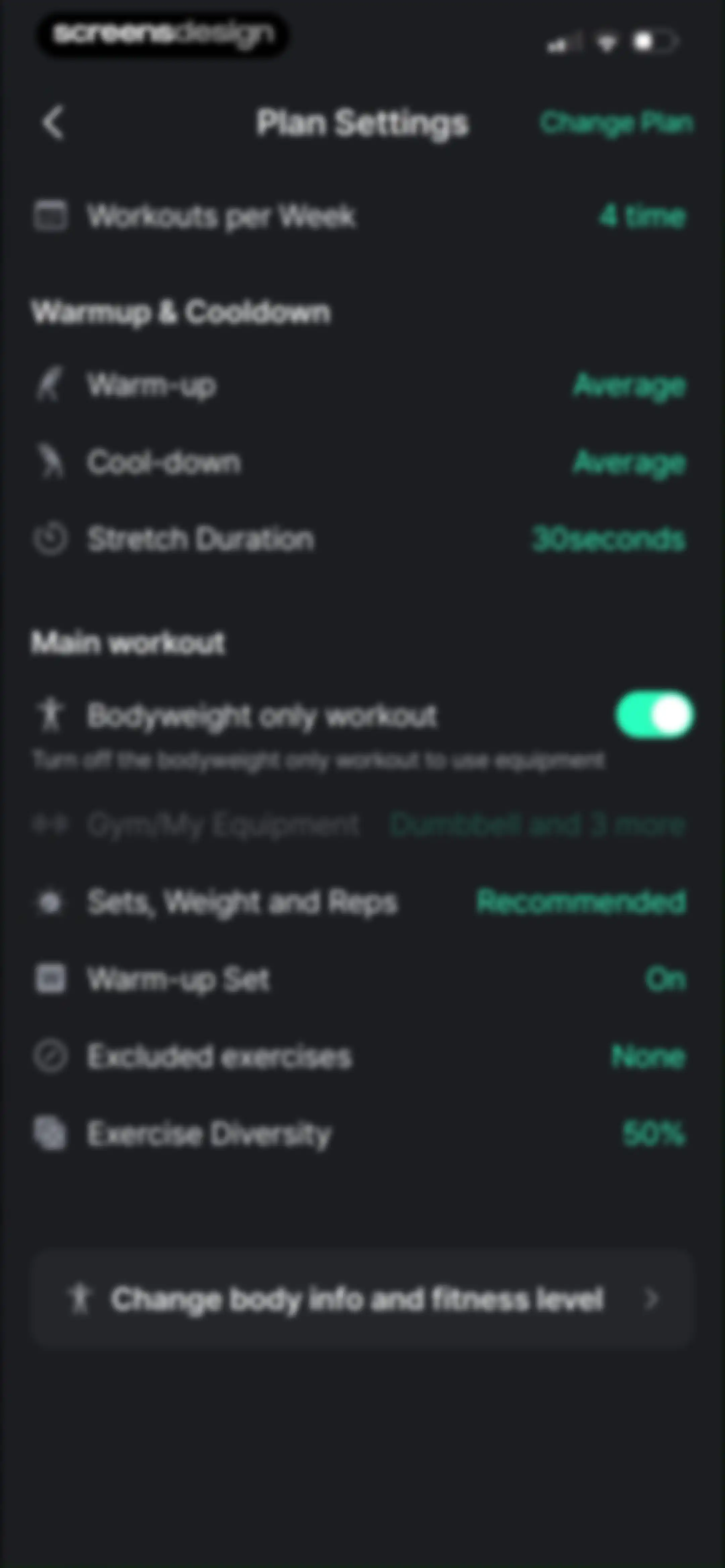 Planfit AI Gym Workout Planner screen 160