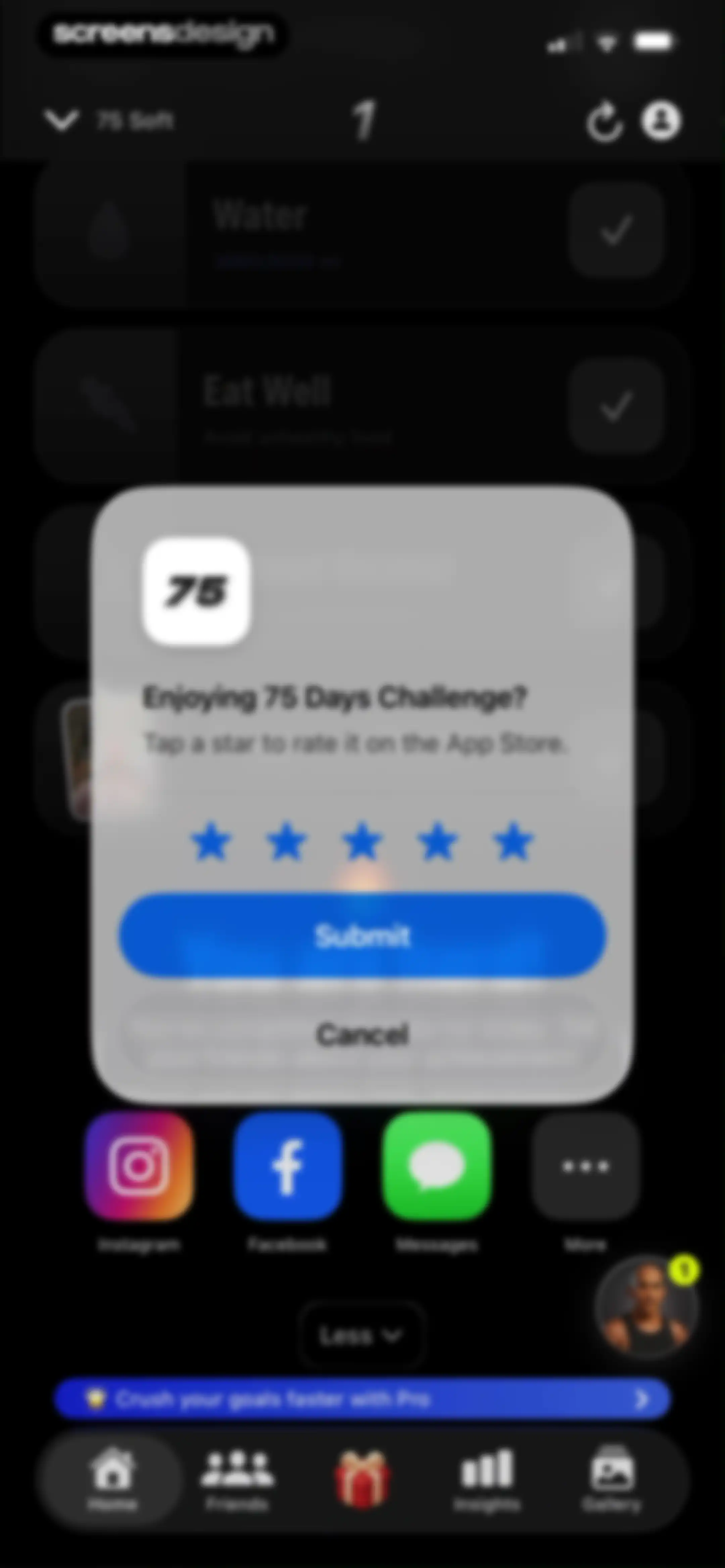75 Days Challenge Tough & Soft screen 55