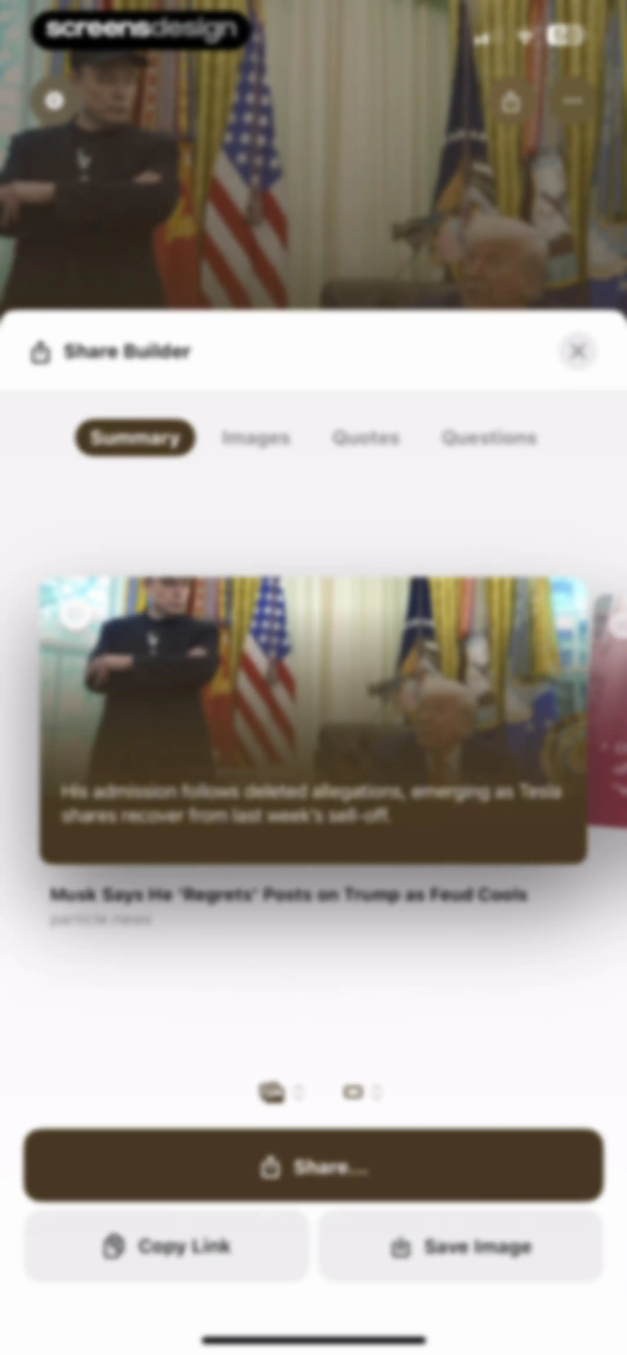Particle: Personalized News screen 112