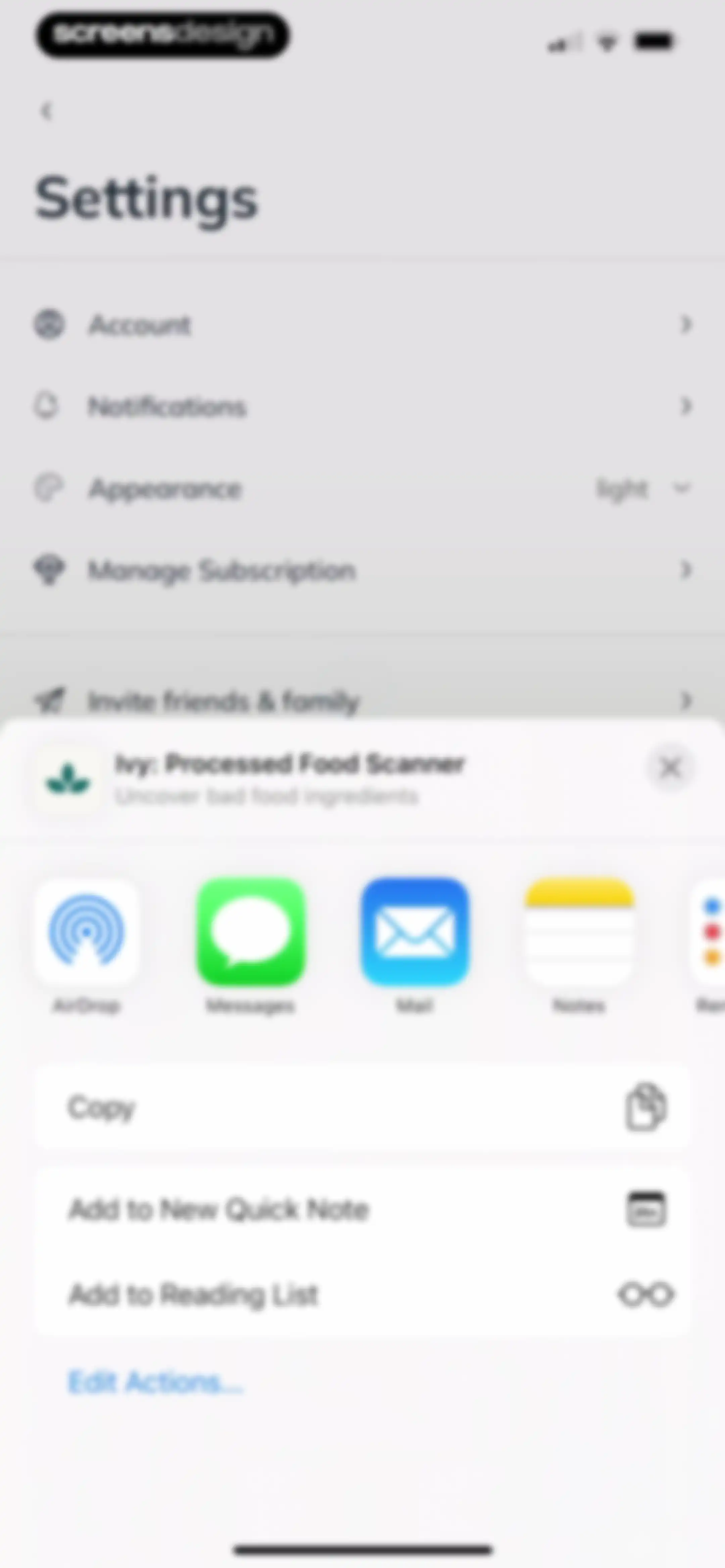 Ivy: Processed Food Scanner screen 84