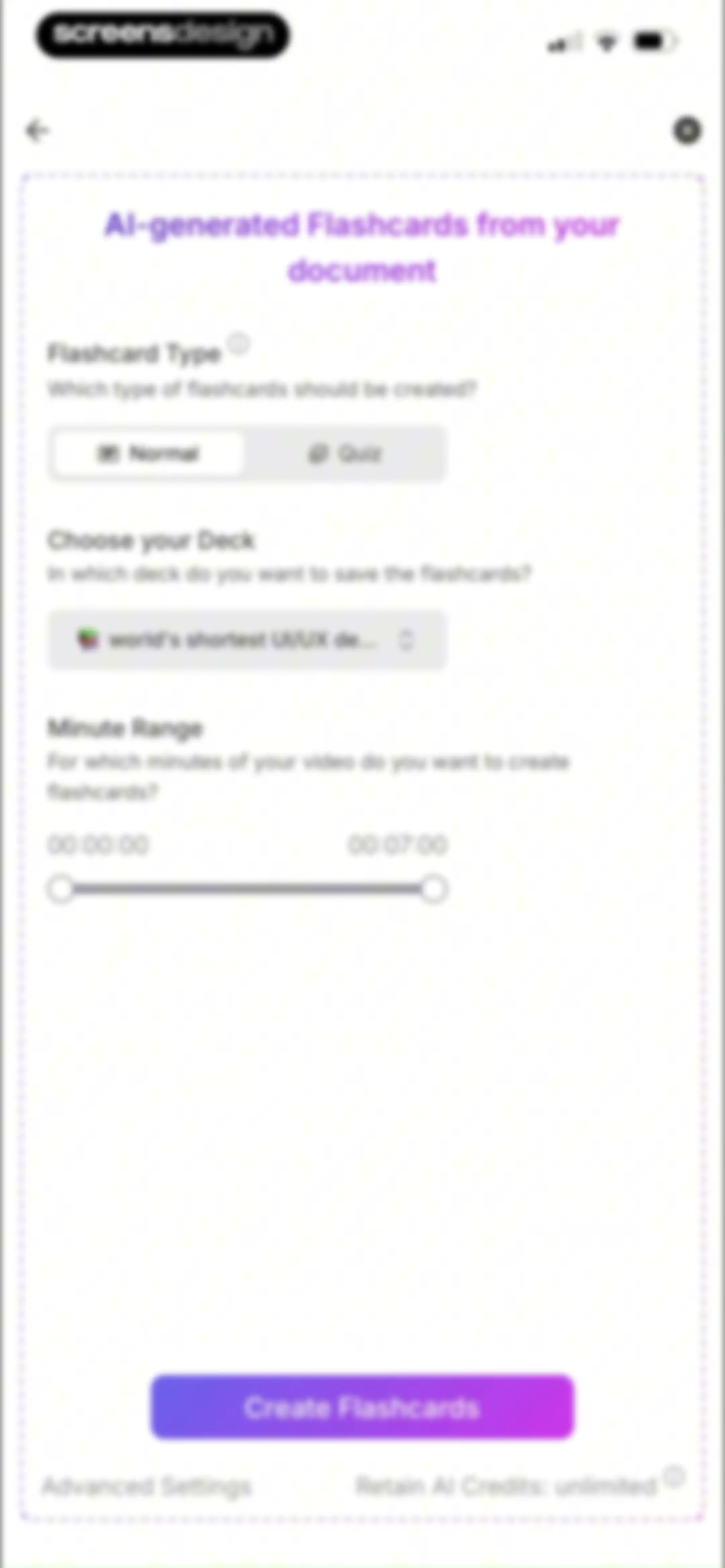 Retain Cards: AI Flashcards screen 152