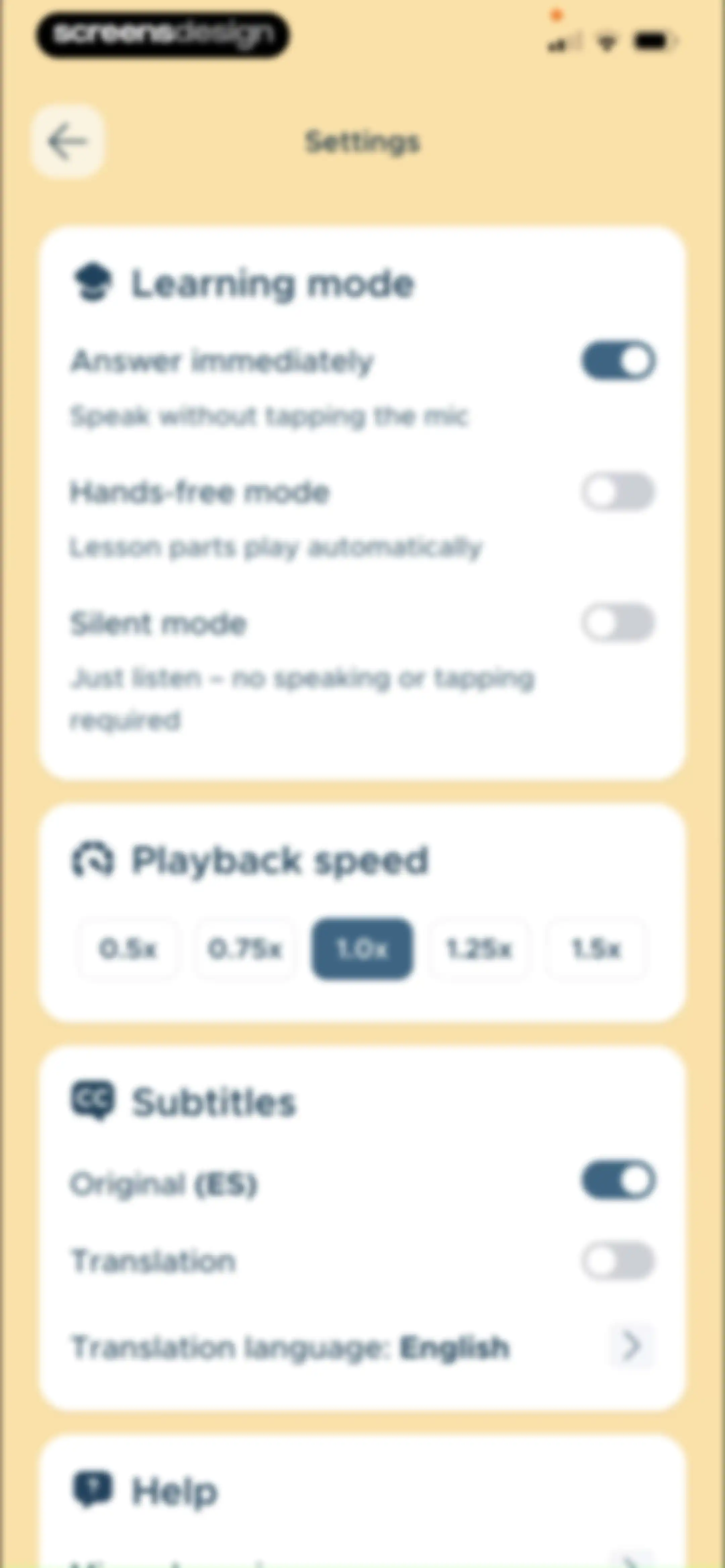 BeeSpeaker Learn English screen 58