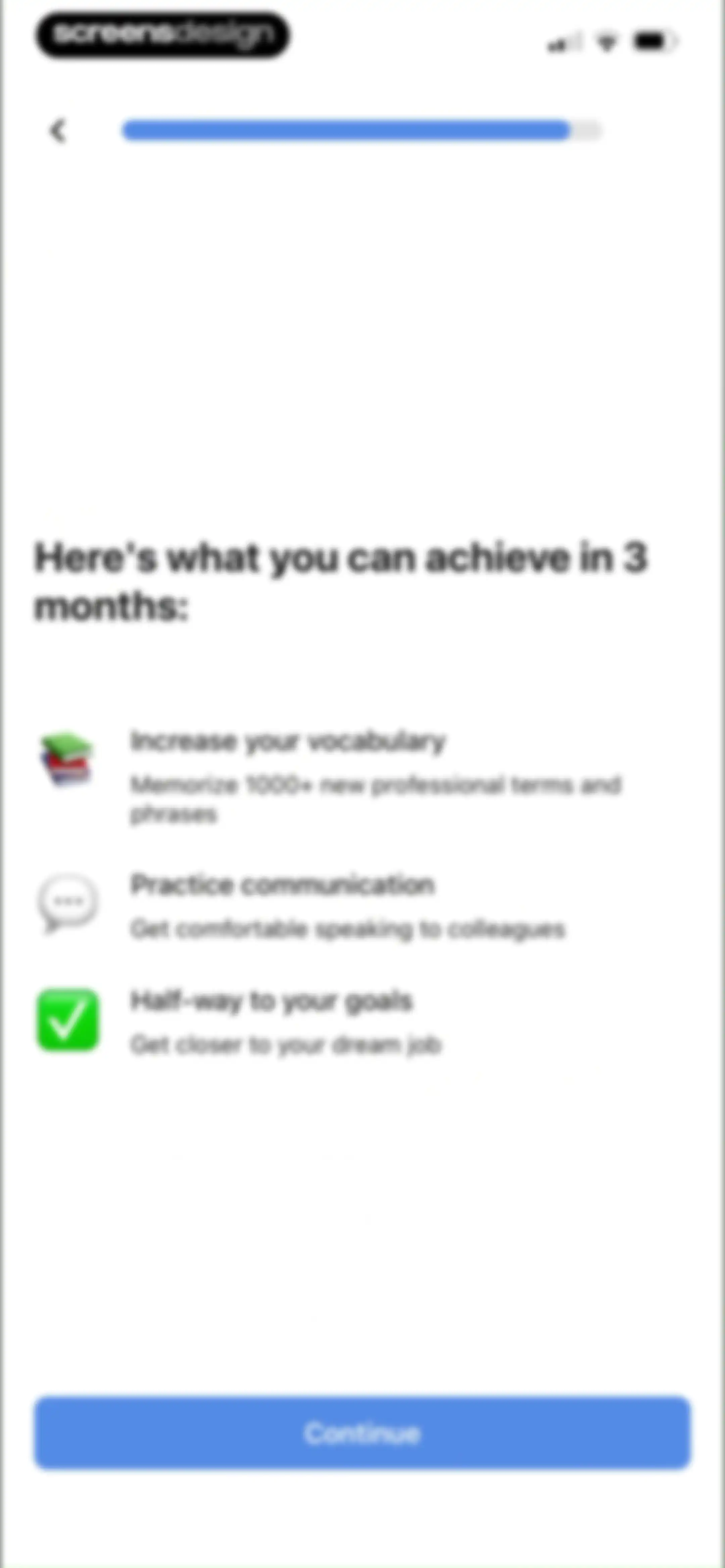PeakTalk: Job-specific English screen 20