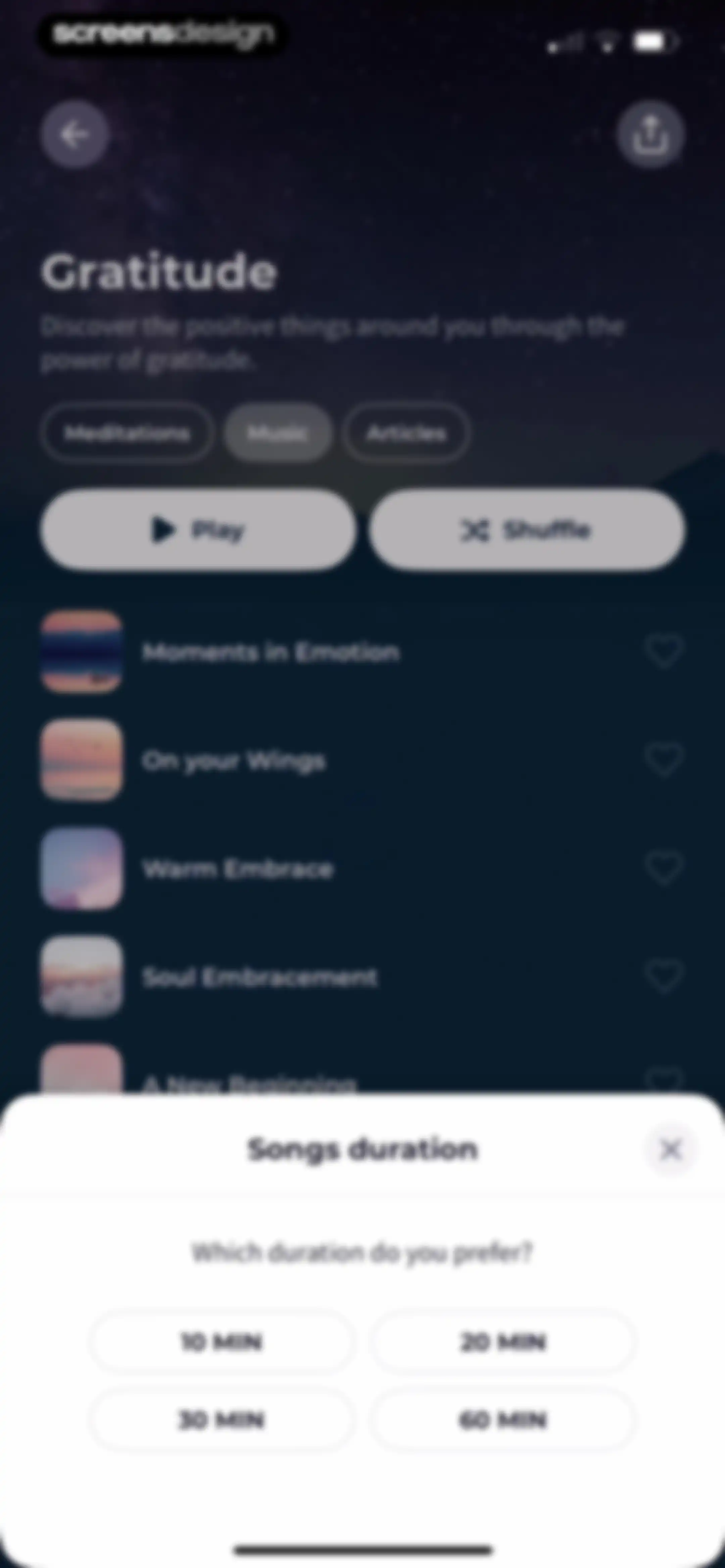 Meditation Moments - Guided screen 39