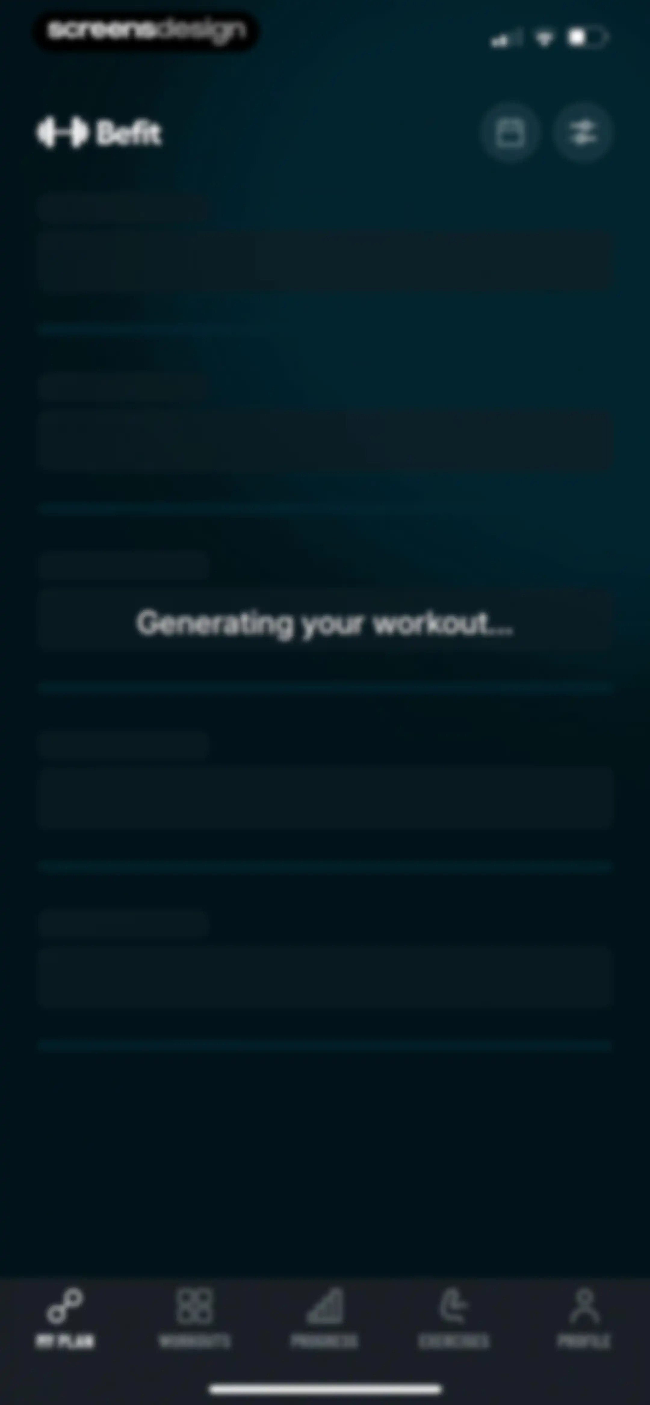 Befit: Gym & Home Workout Plan screen 104