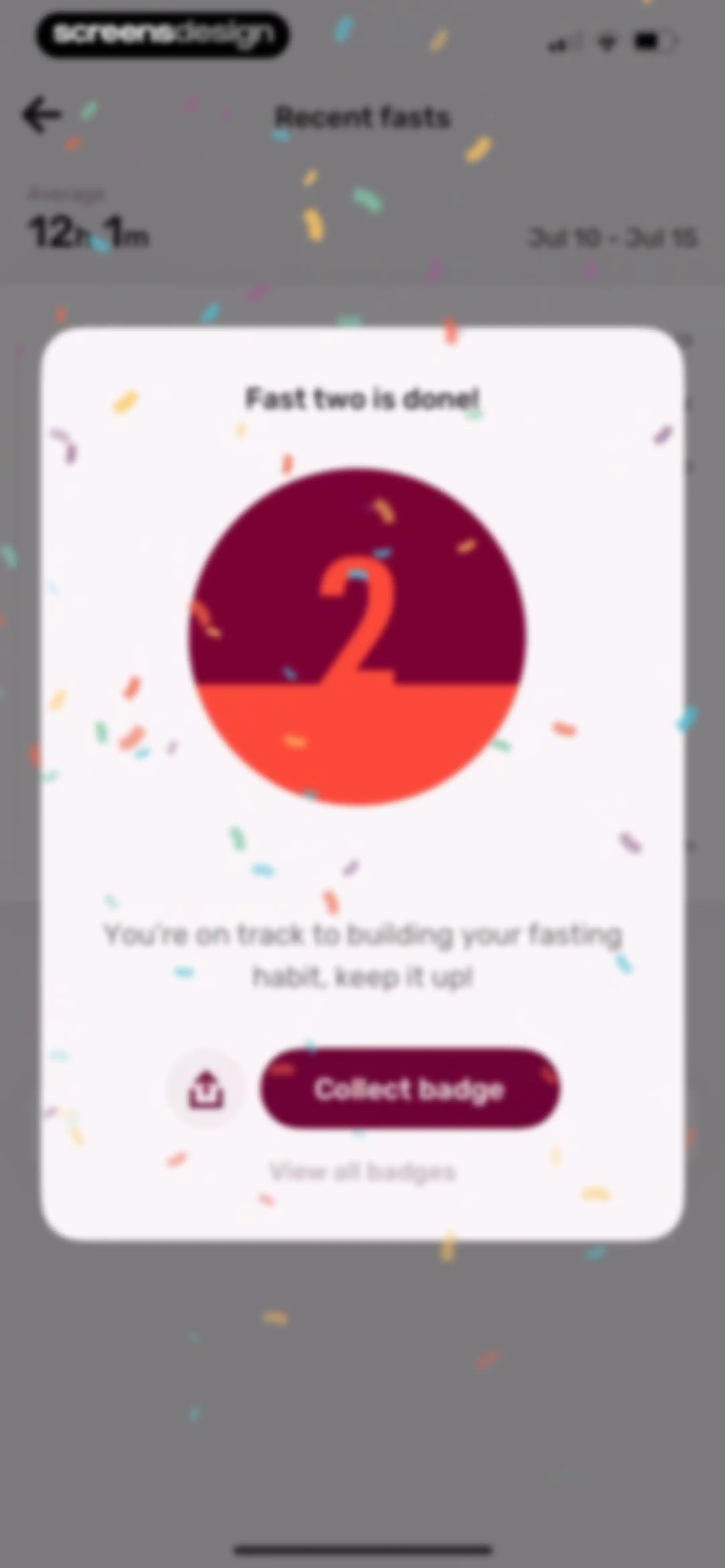 Zero: Fasting & Food Tracker screen 134
