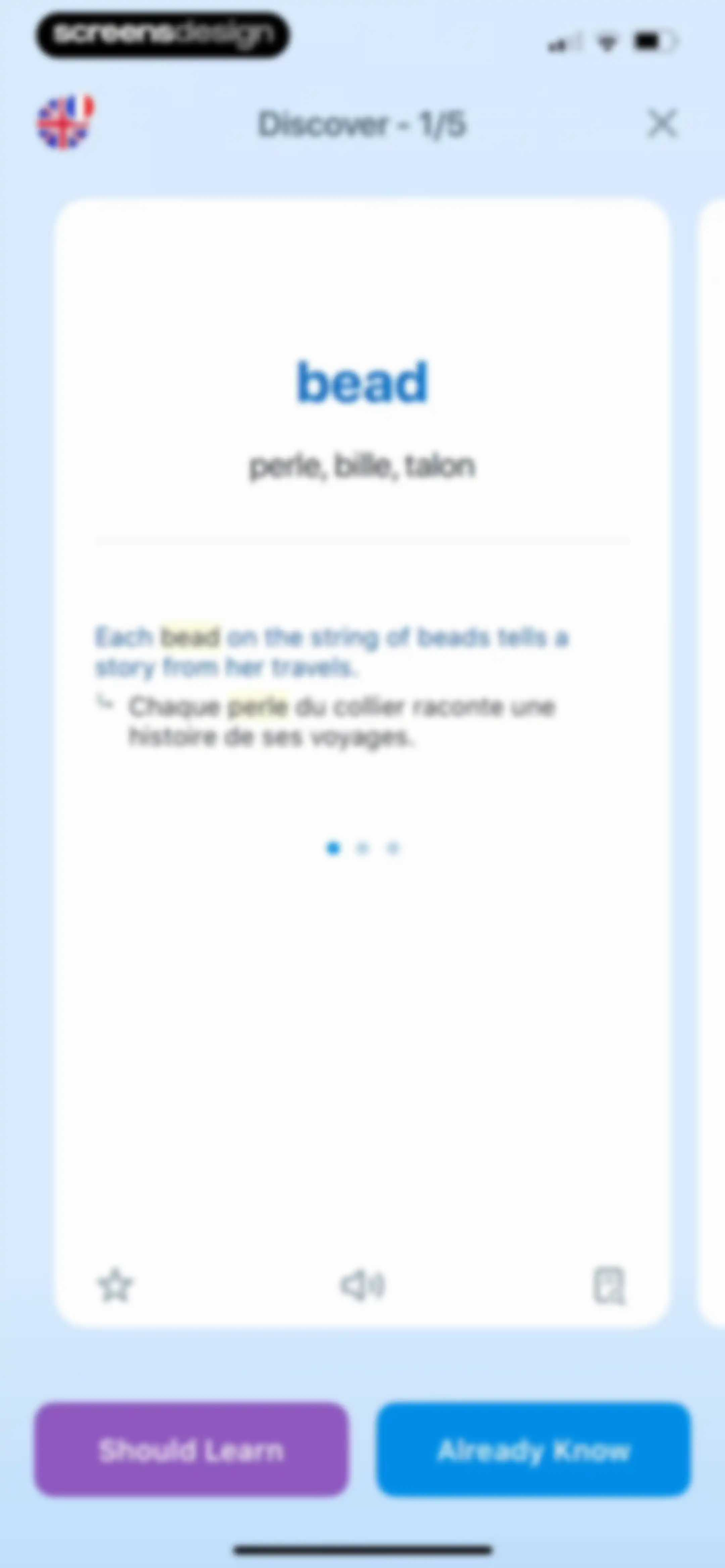 Reverso translate and learn screen 62