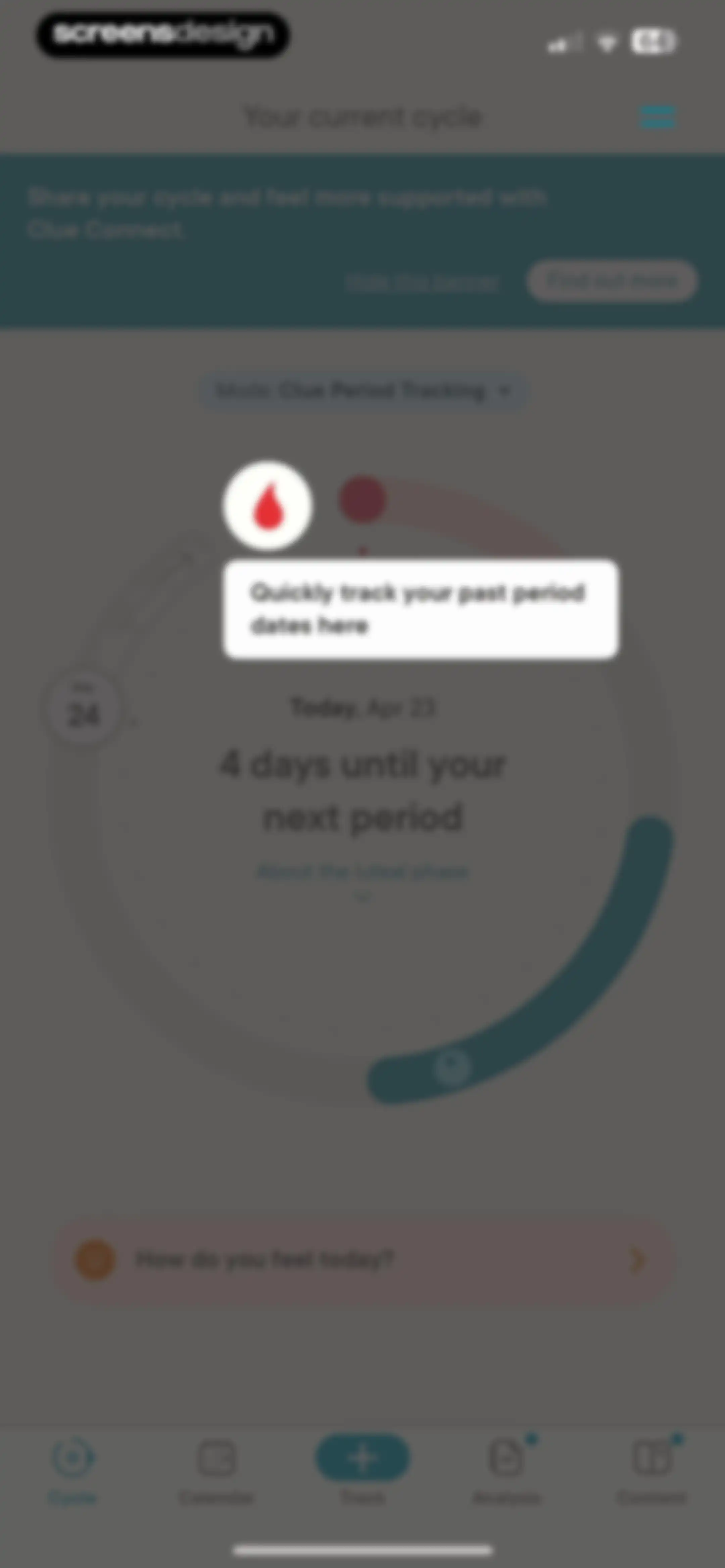 Clue Period & Cycle Tracker screen 28