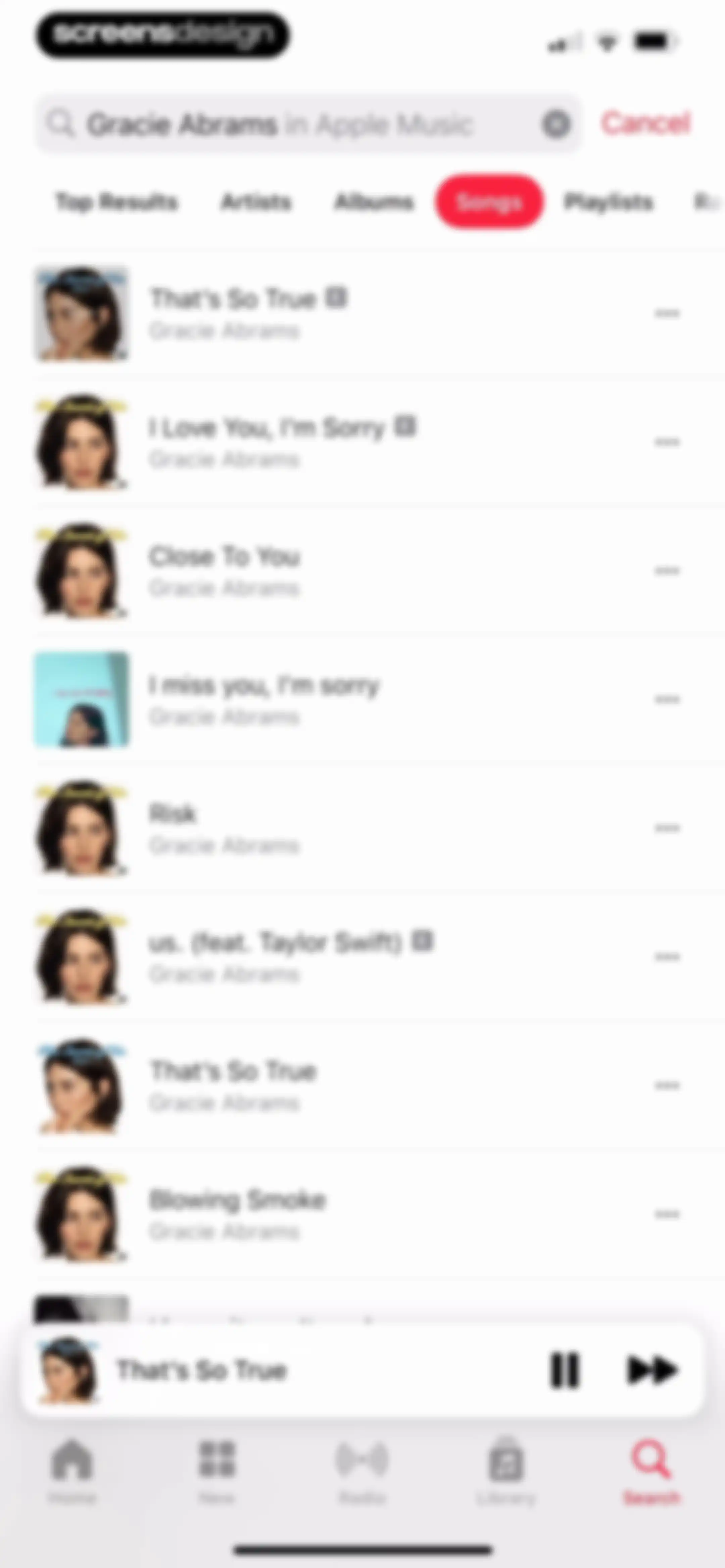 Apple Music screen 149