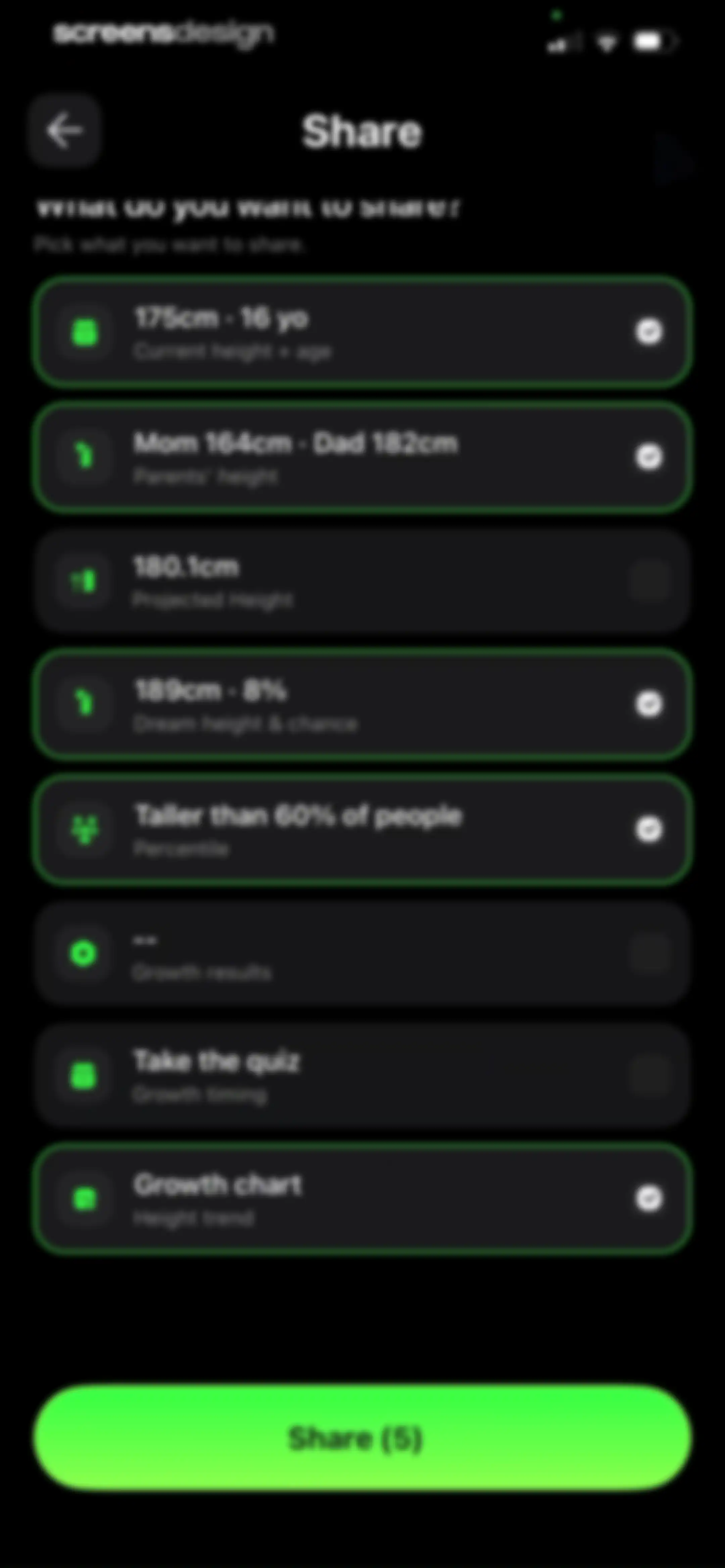 GoTall - Height Predictor screen 138