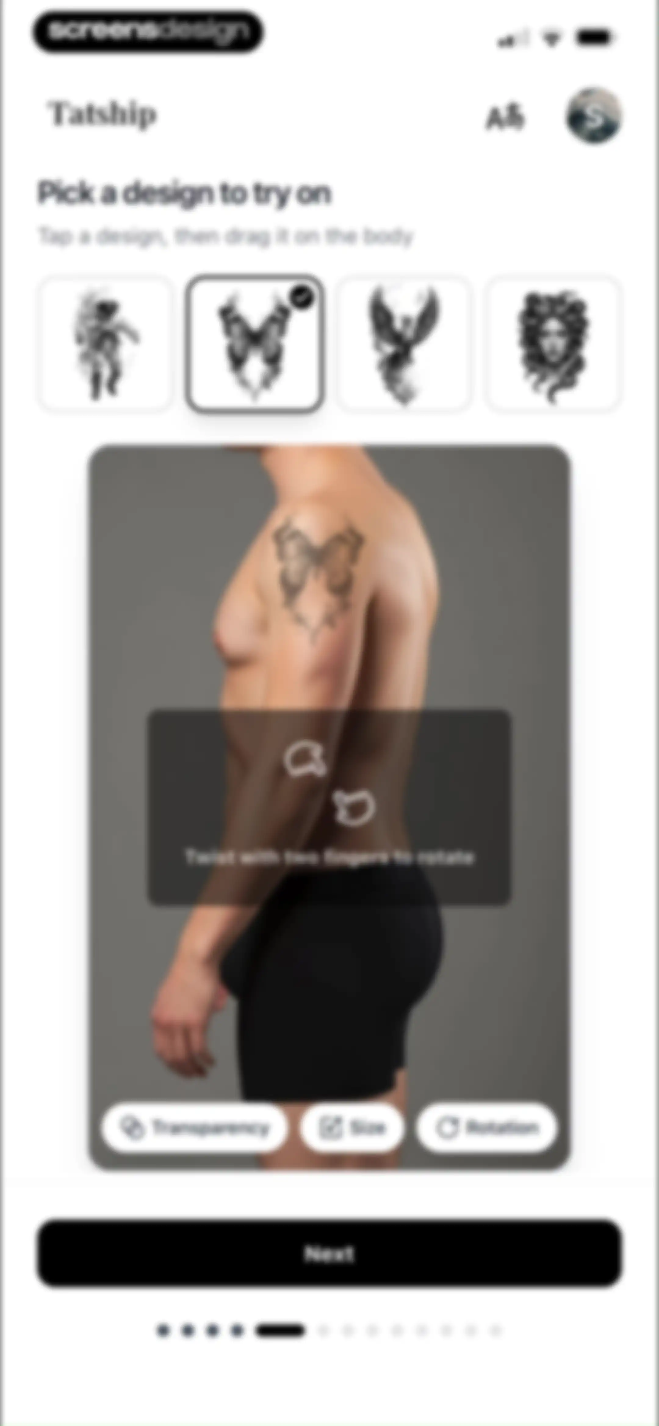 Tatship: Tattoo Design Try On screen 13