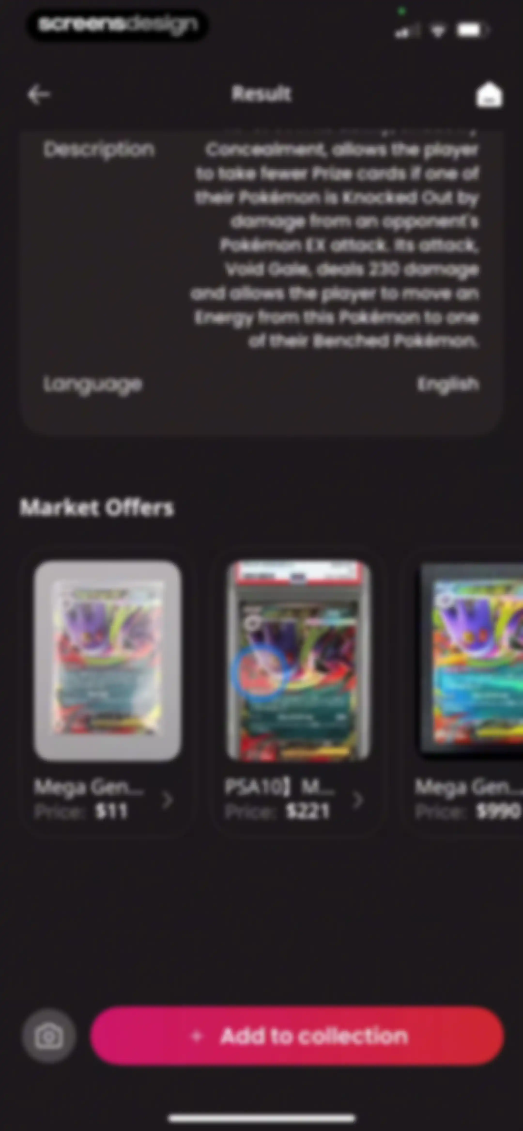 TCG Card Identifier Value screen 23