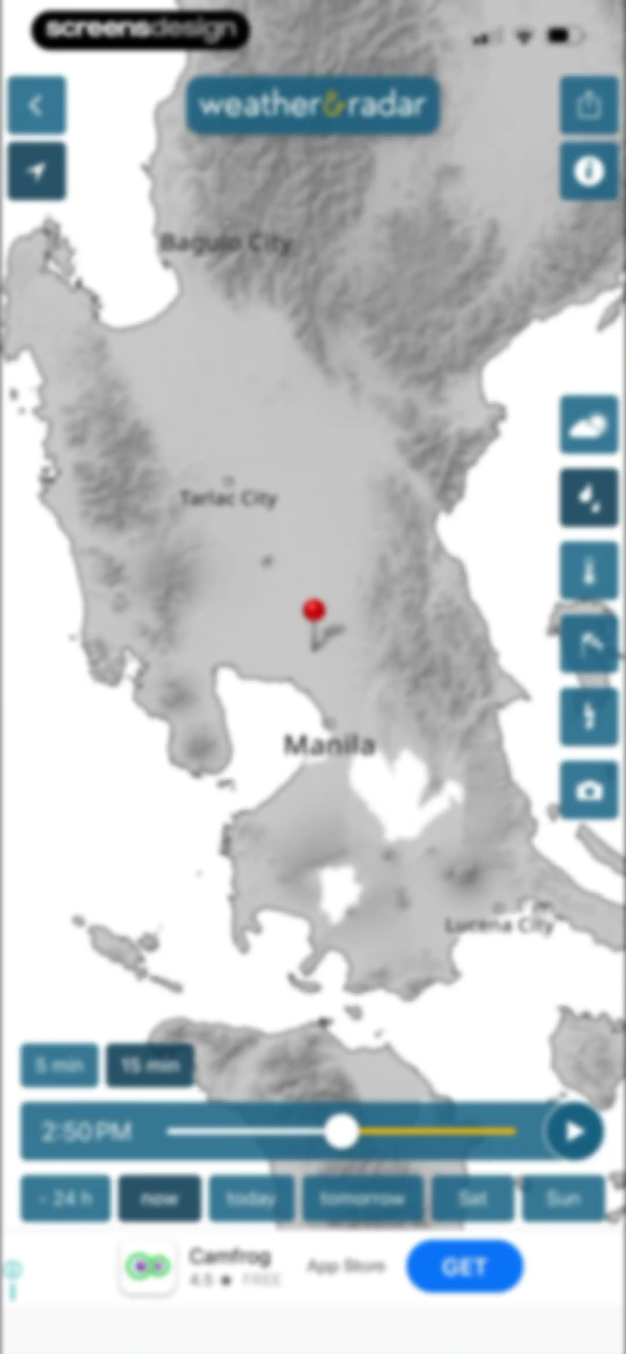 Weather & Radar screen 15