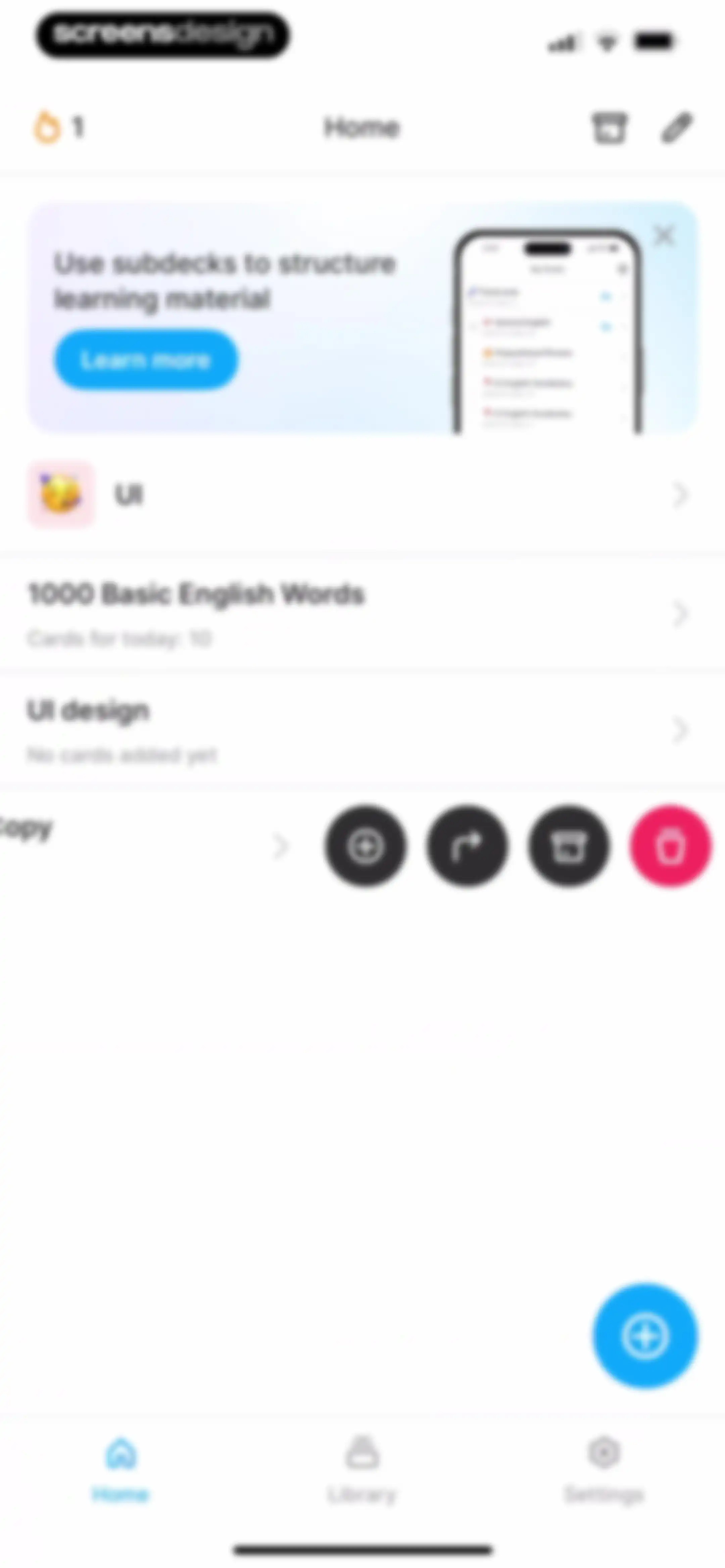Noji - Flashcards study app screen 100