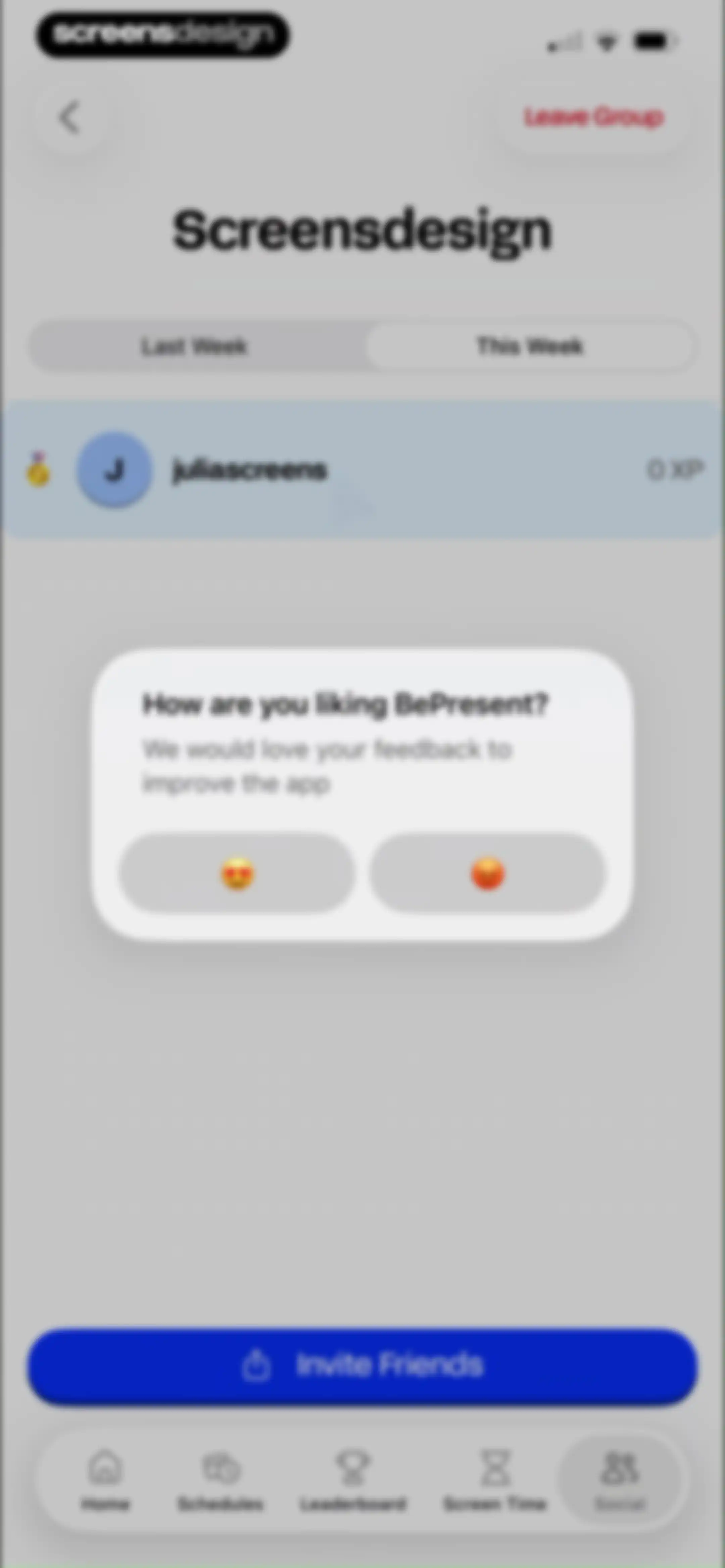 BePresent: Screen Time Control screen 90