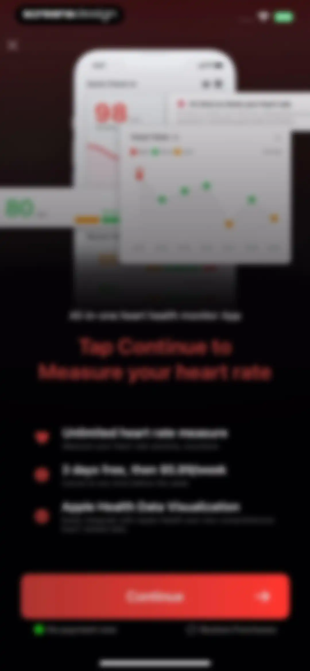 Check Heart Rate Now screen 4