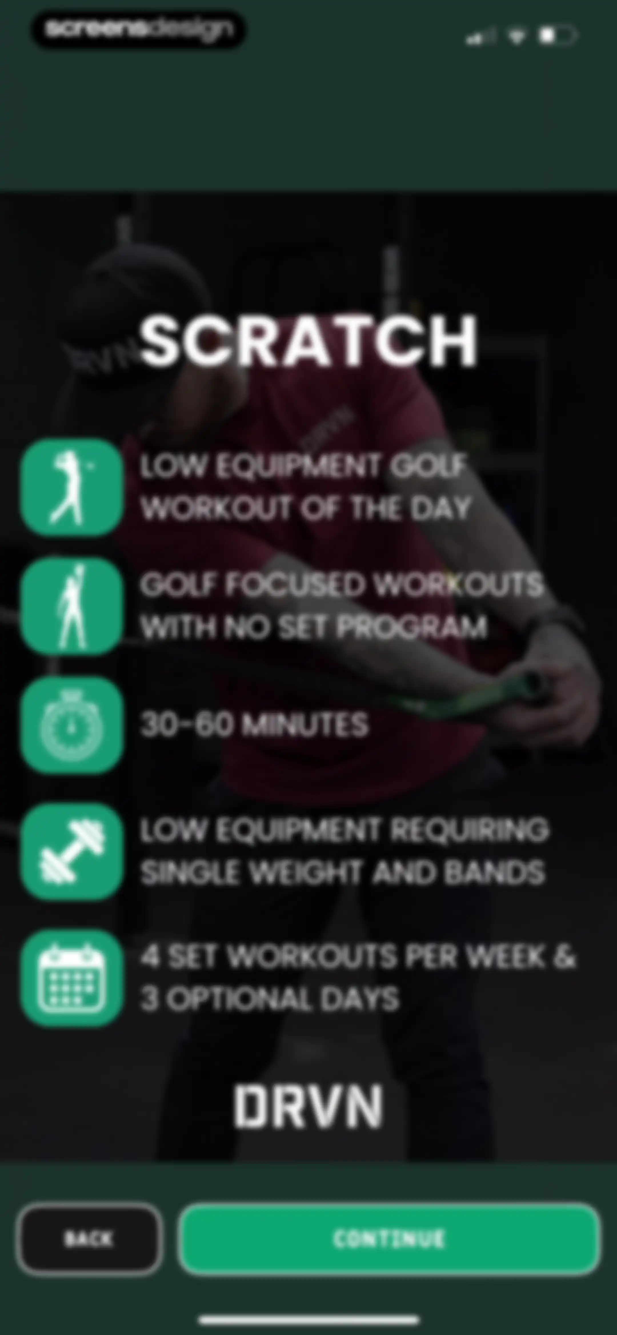 DRVN - Golf & Gym Workouts screen 122