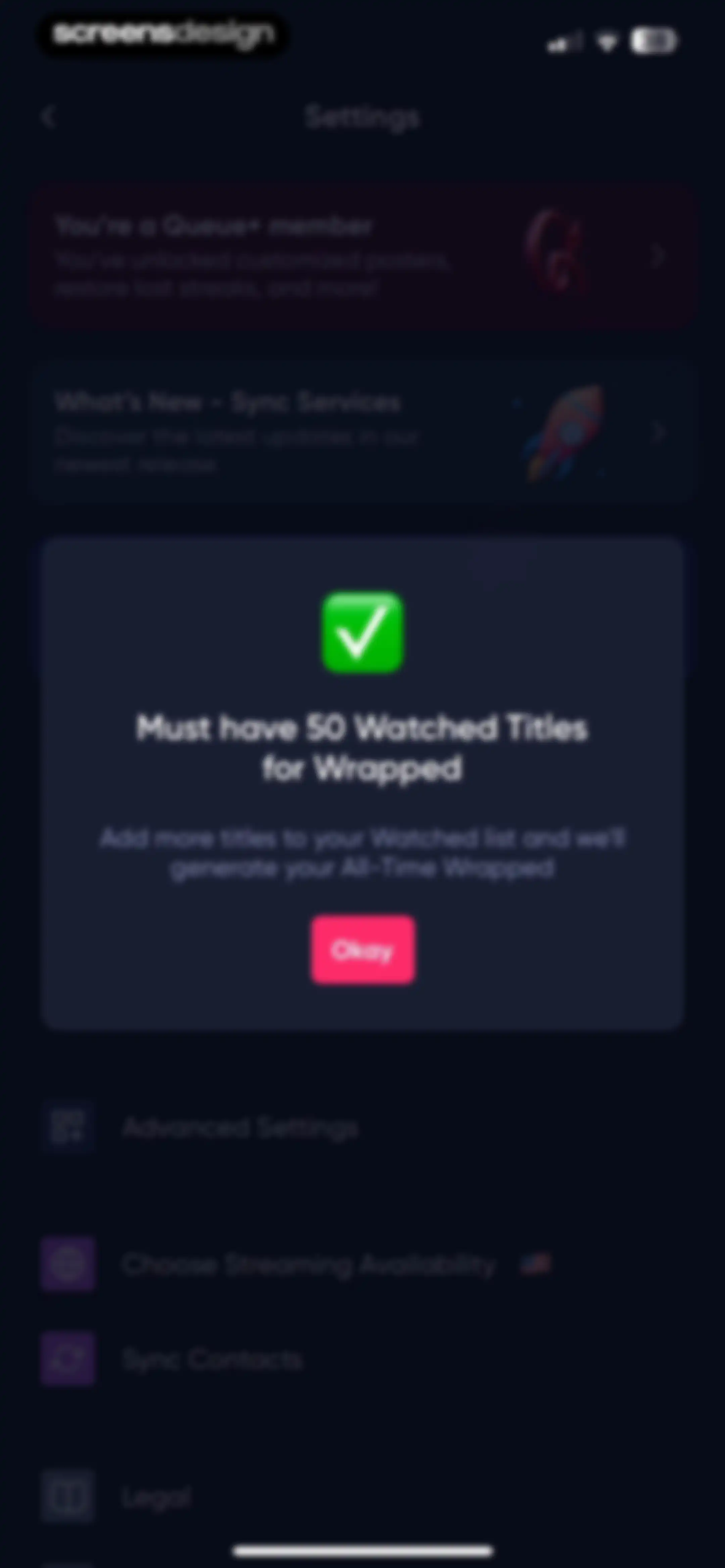 Queue - Find Movies & Shows screen 184