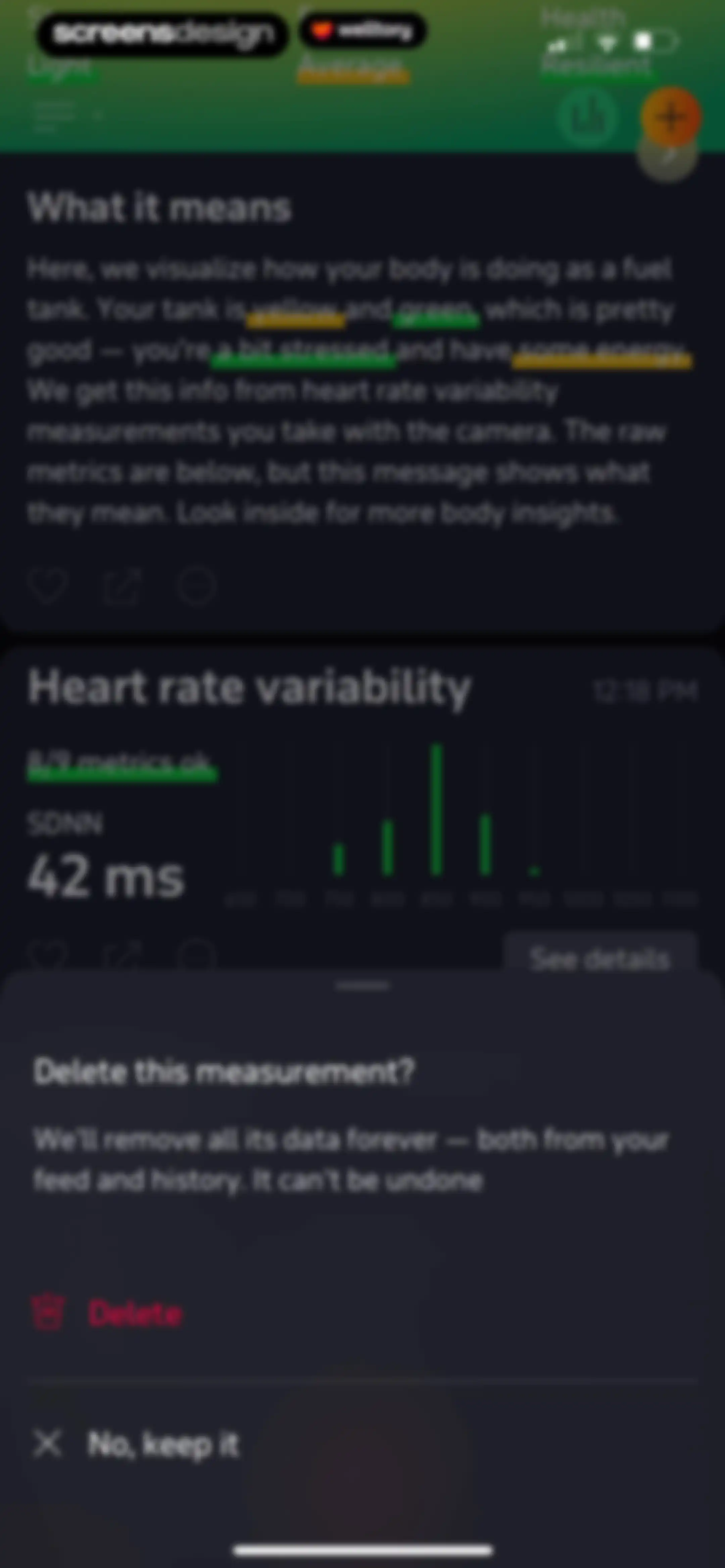 Welltory: Health, Heart Rate screen 60