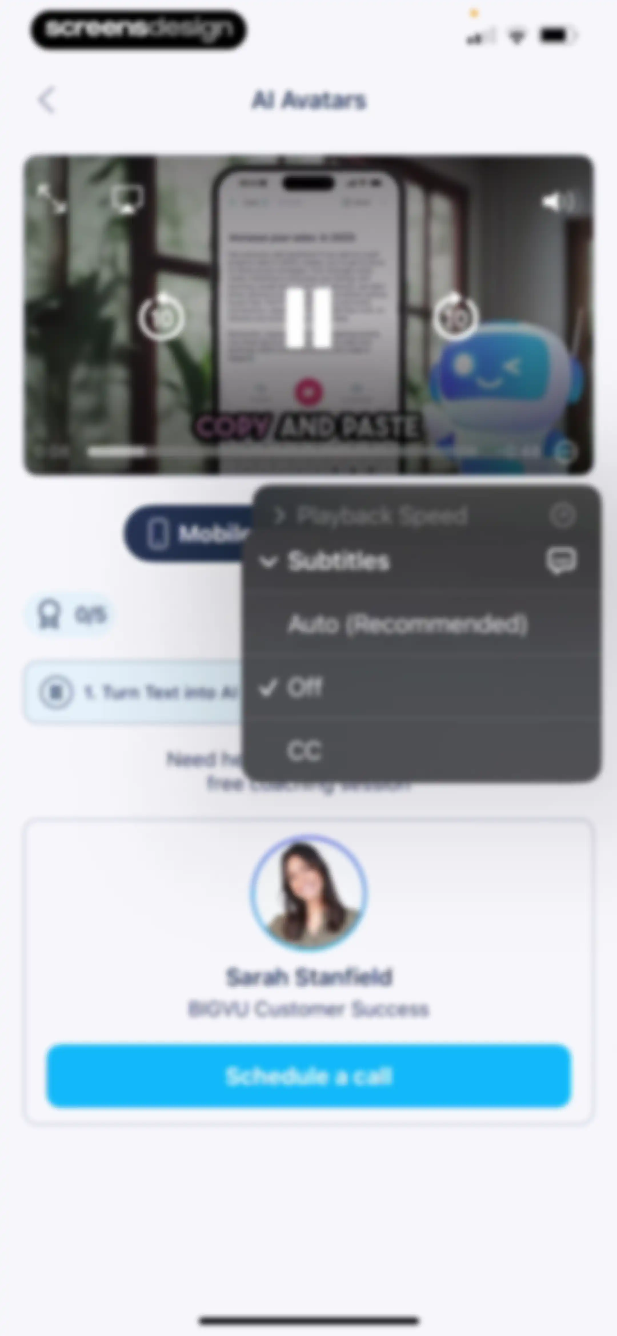 BIGVU Teleprompter Captions AI screen 109