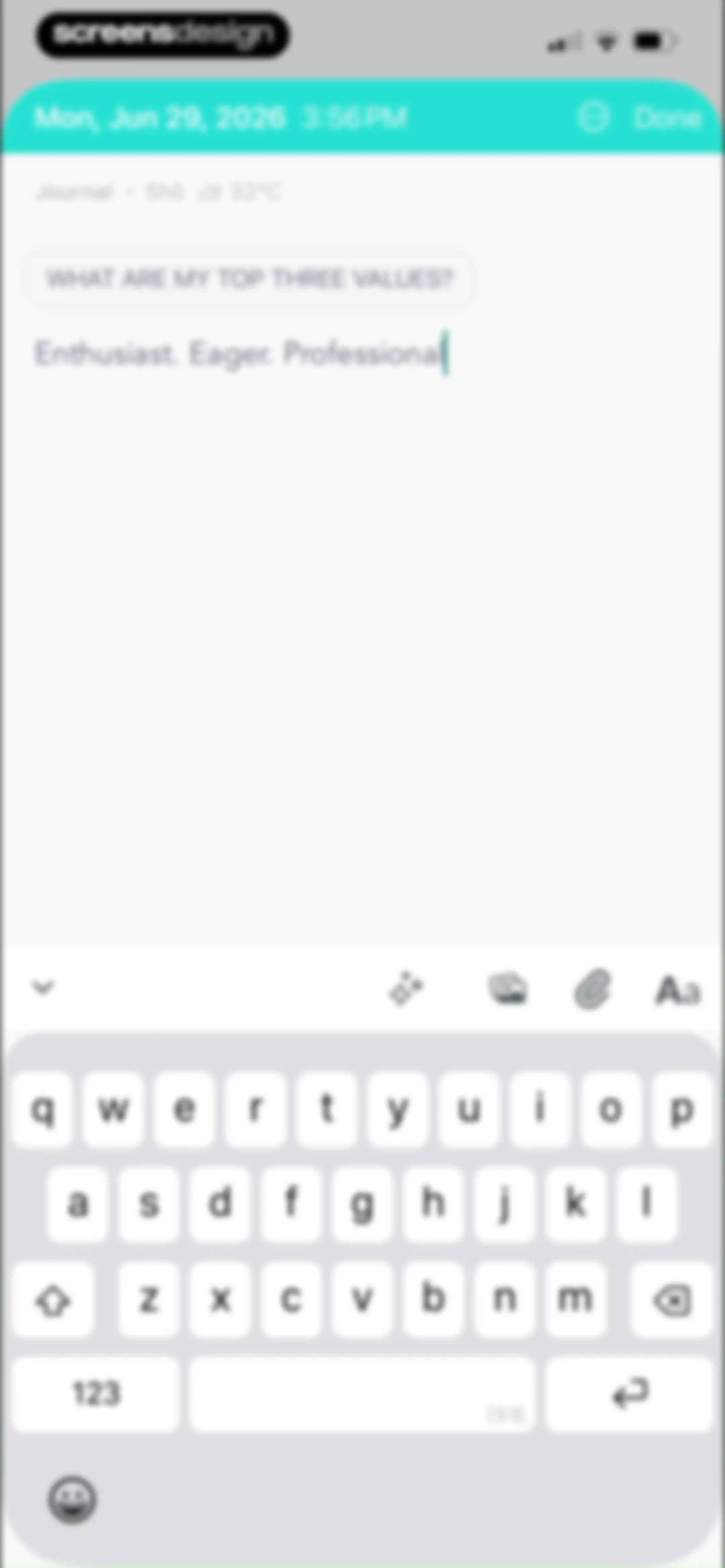 Day One: Daily Journal & Diary screen 101