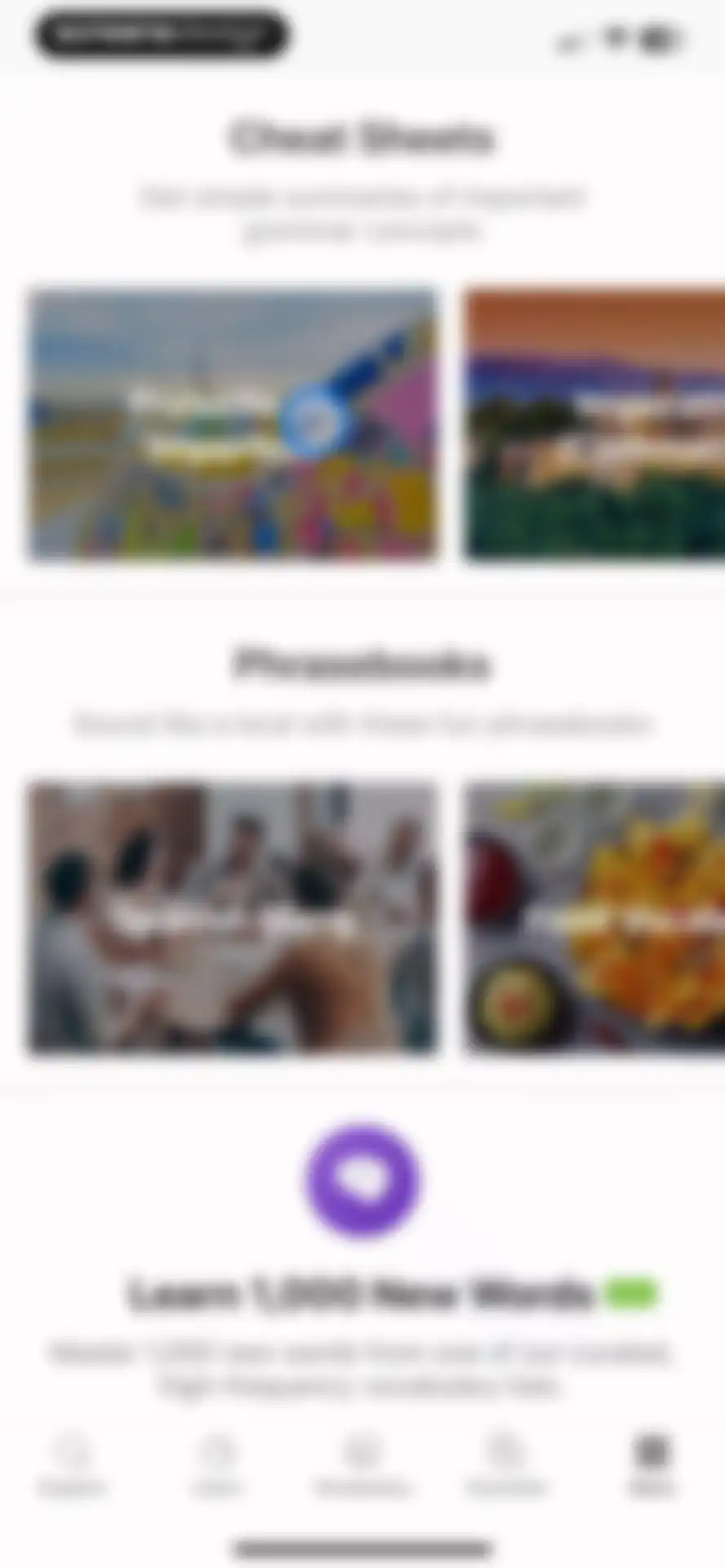 SpanishDictionary.com Learning screen 88