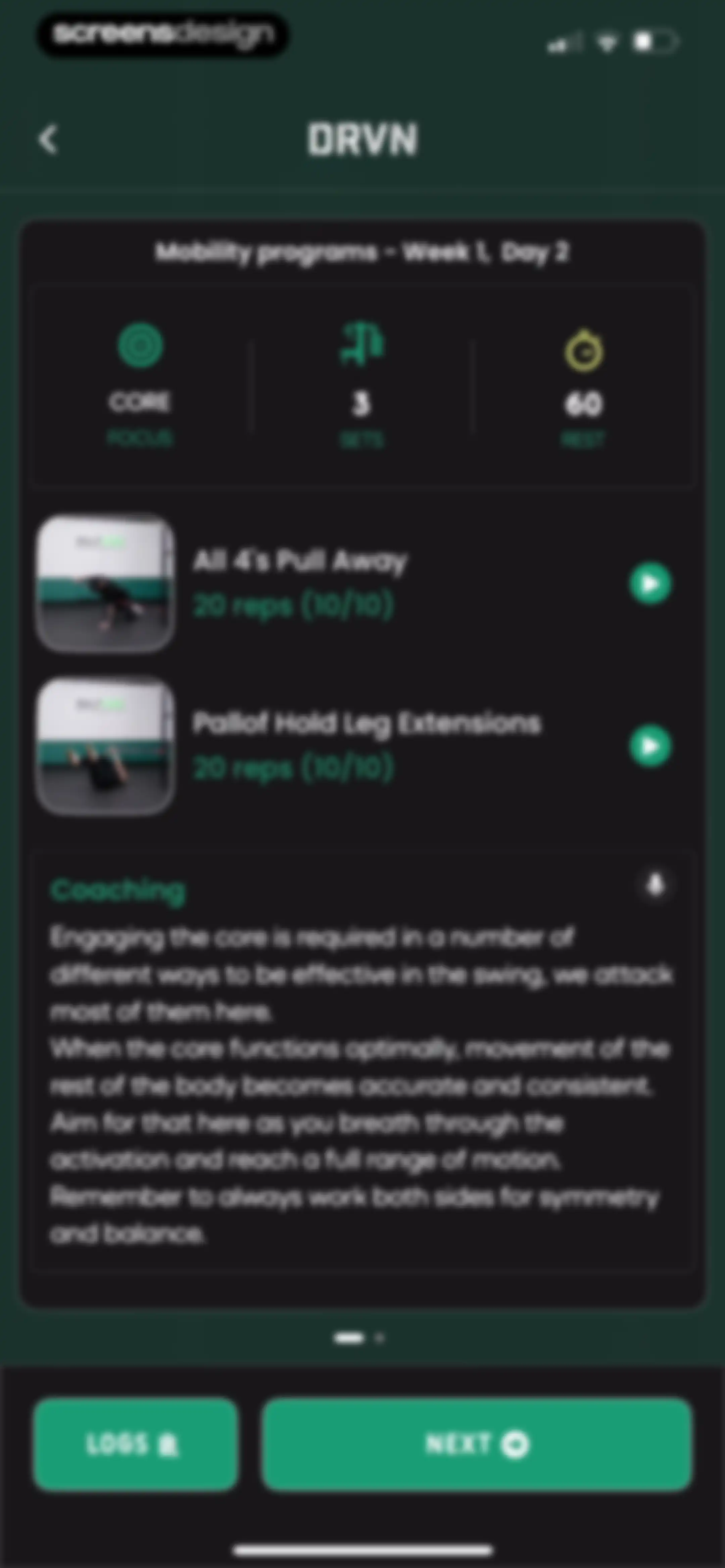 DRVN - Golf & Gym Workouts screen 149