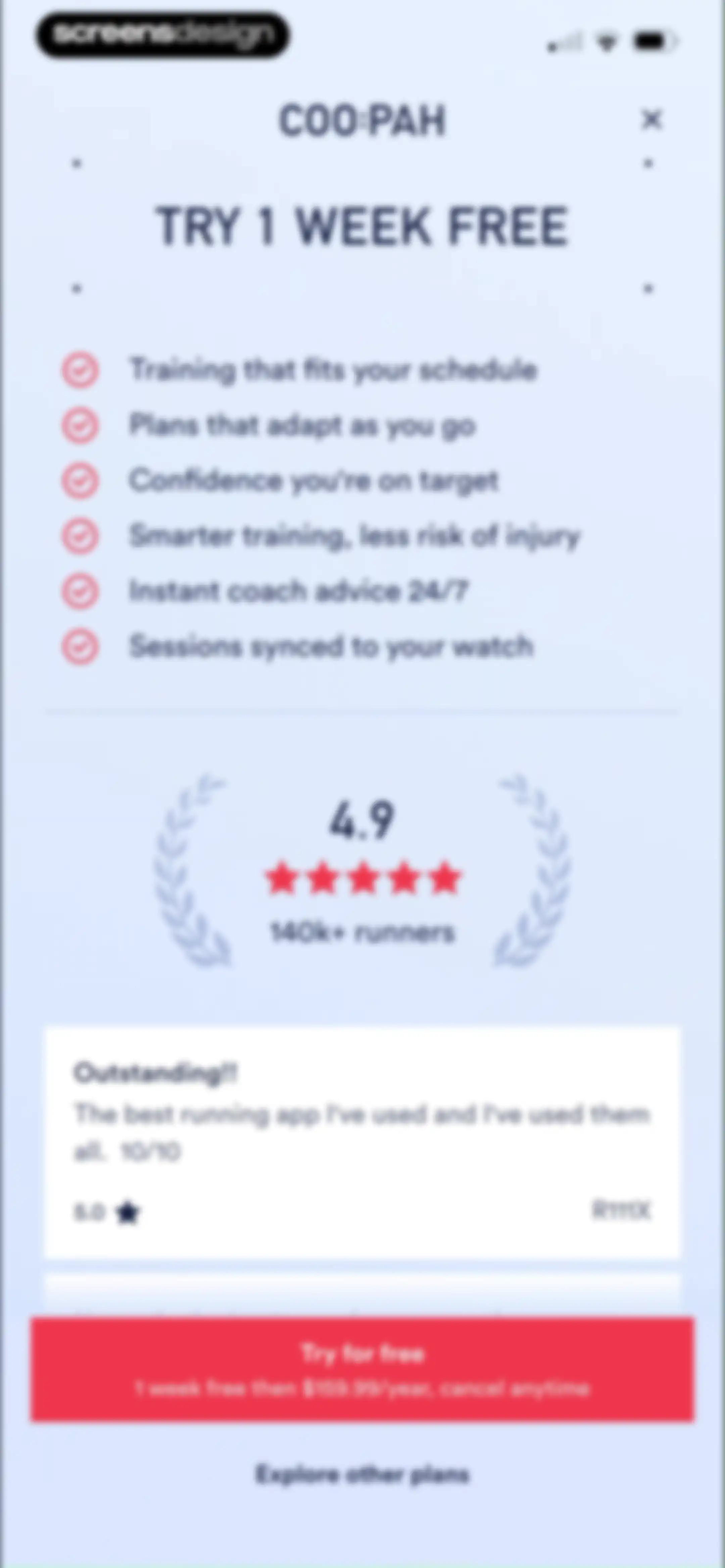 Coopah: The Run Coaching App screen 28