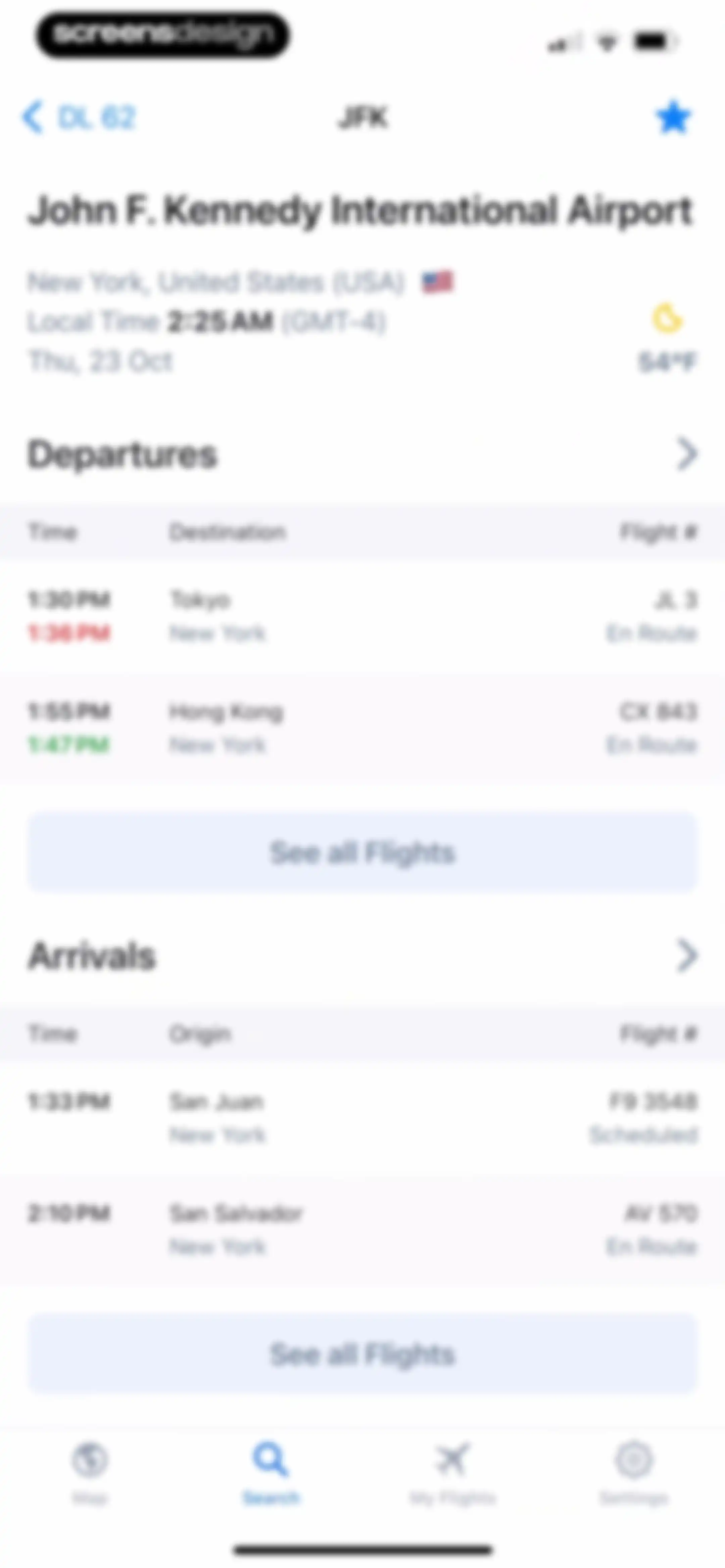 Flight Tracker + screen 45