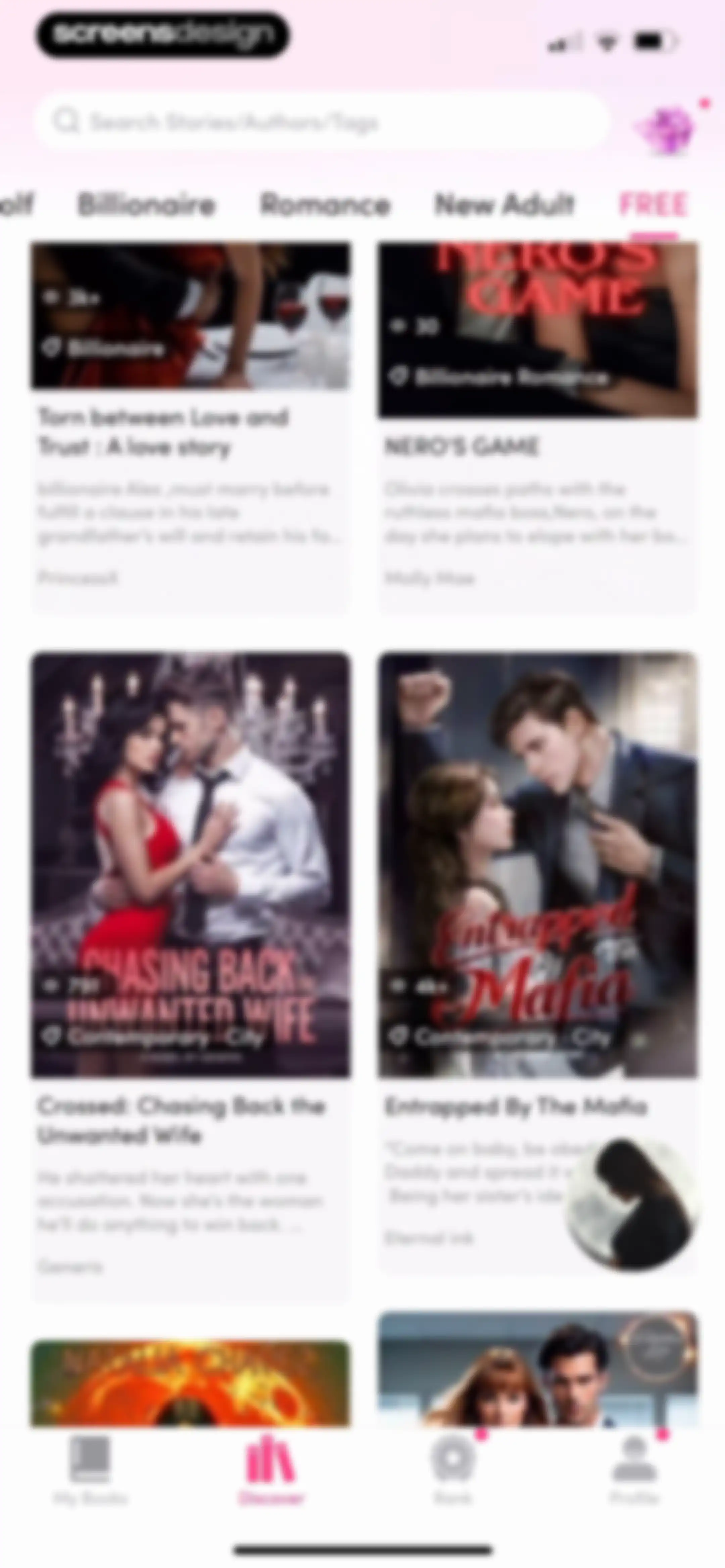 My Fiction: Stories & Novels screen 101