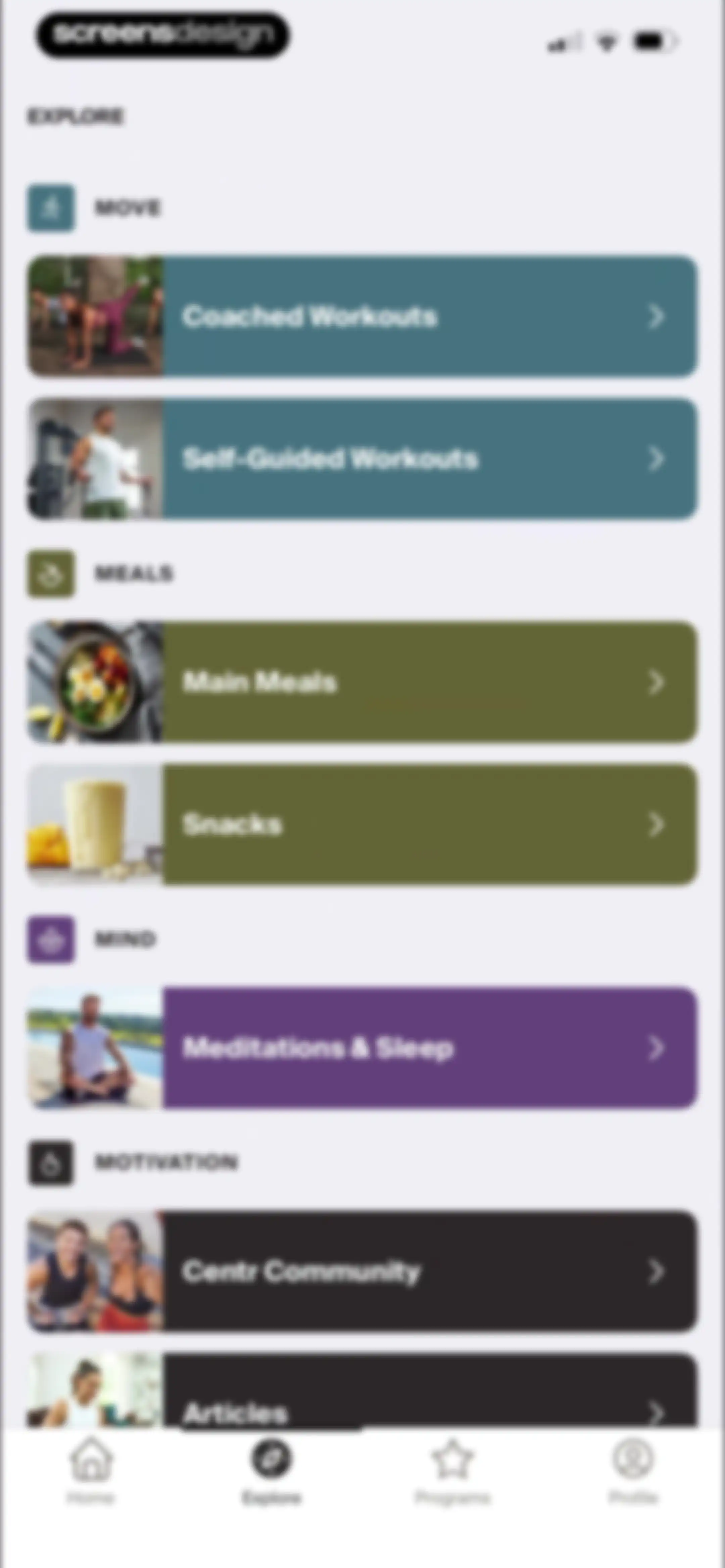 Centr: Strength & Fitness App screen 88