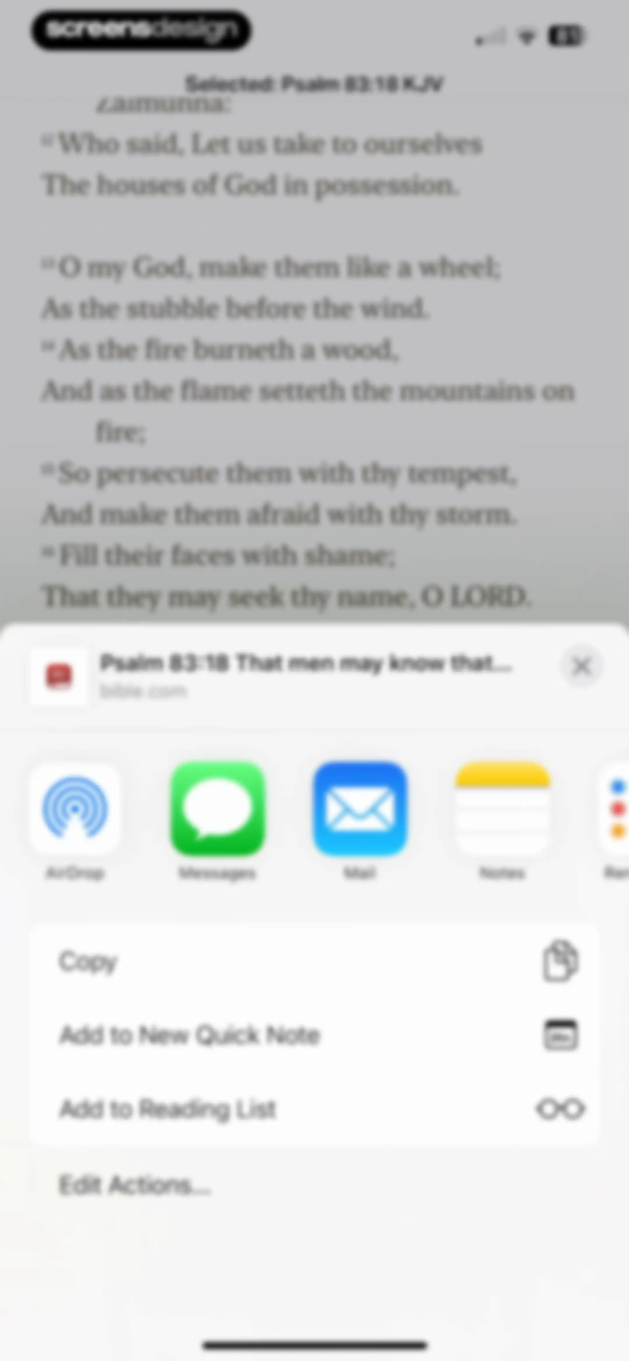 Bible screen 99