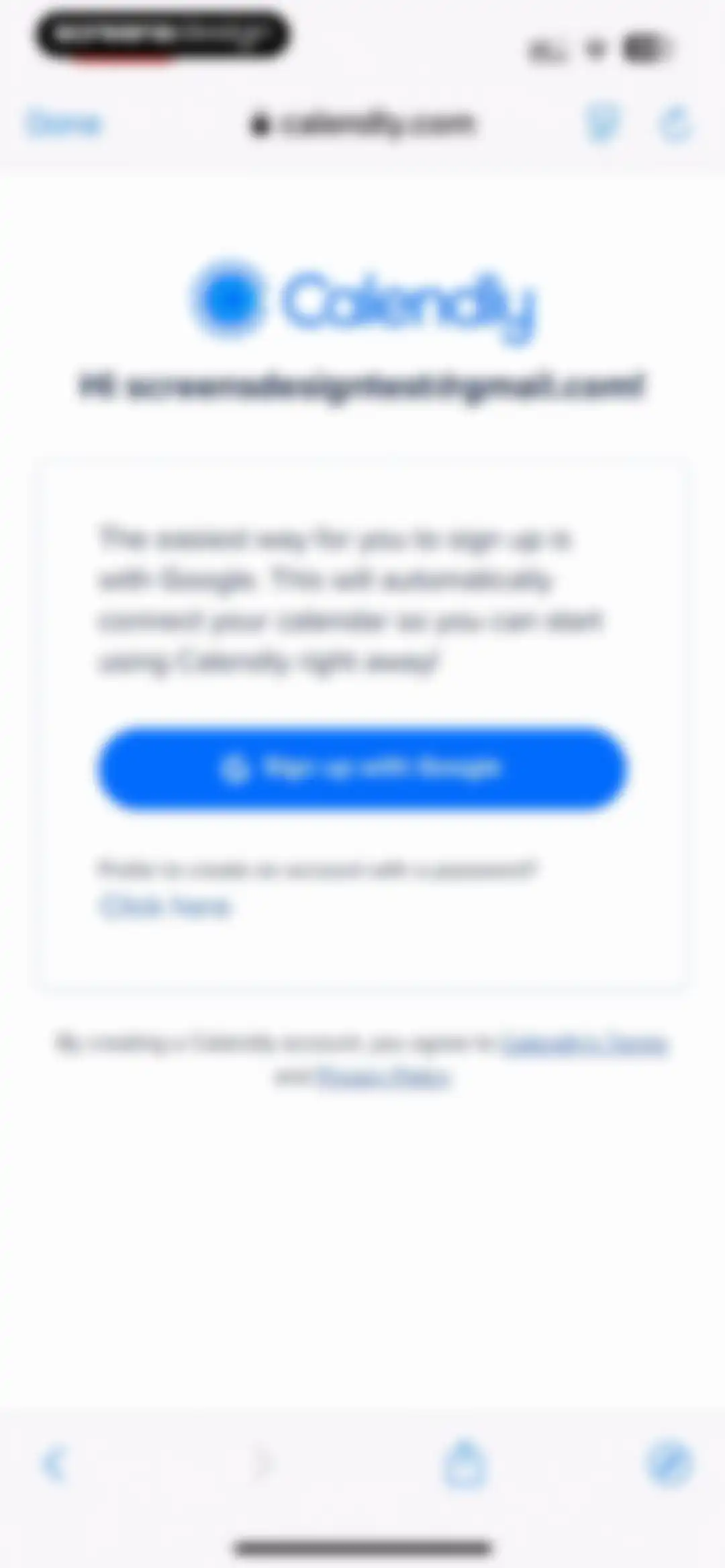 Calendly Mobile screen 4