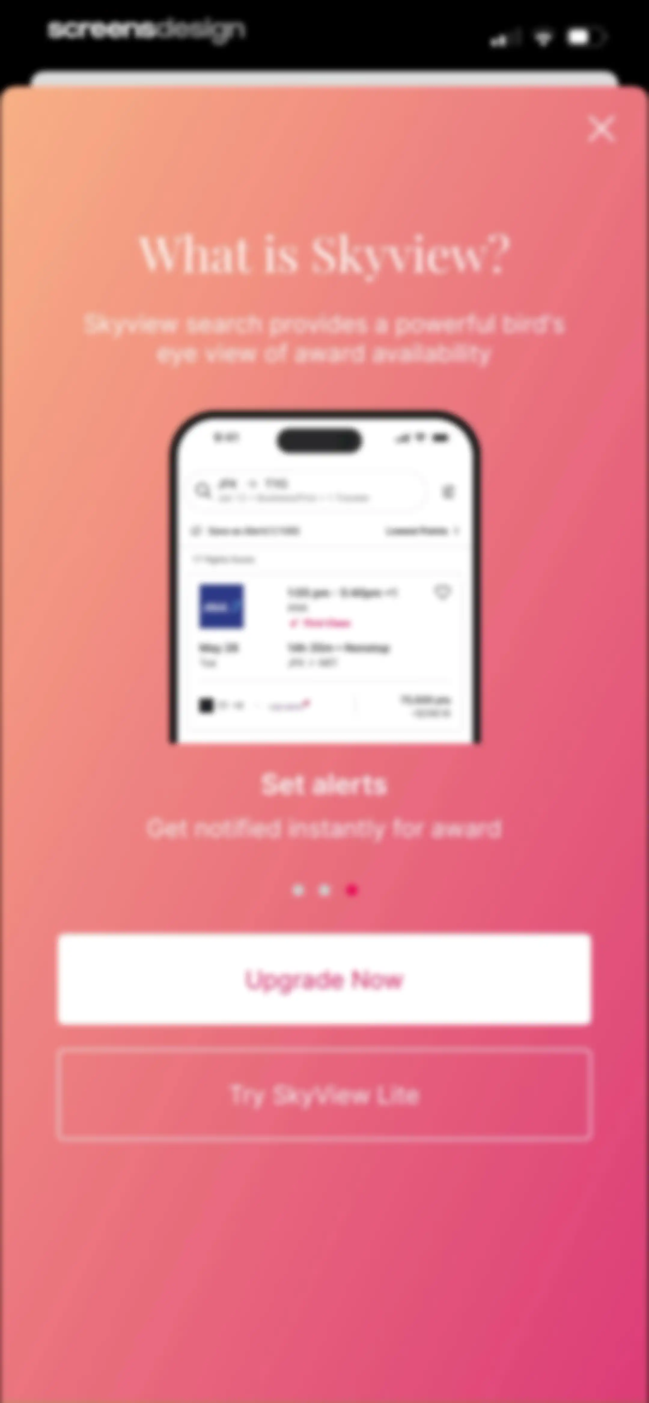 Roame - Award Travel screen 40