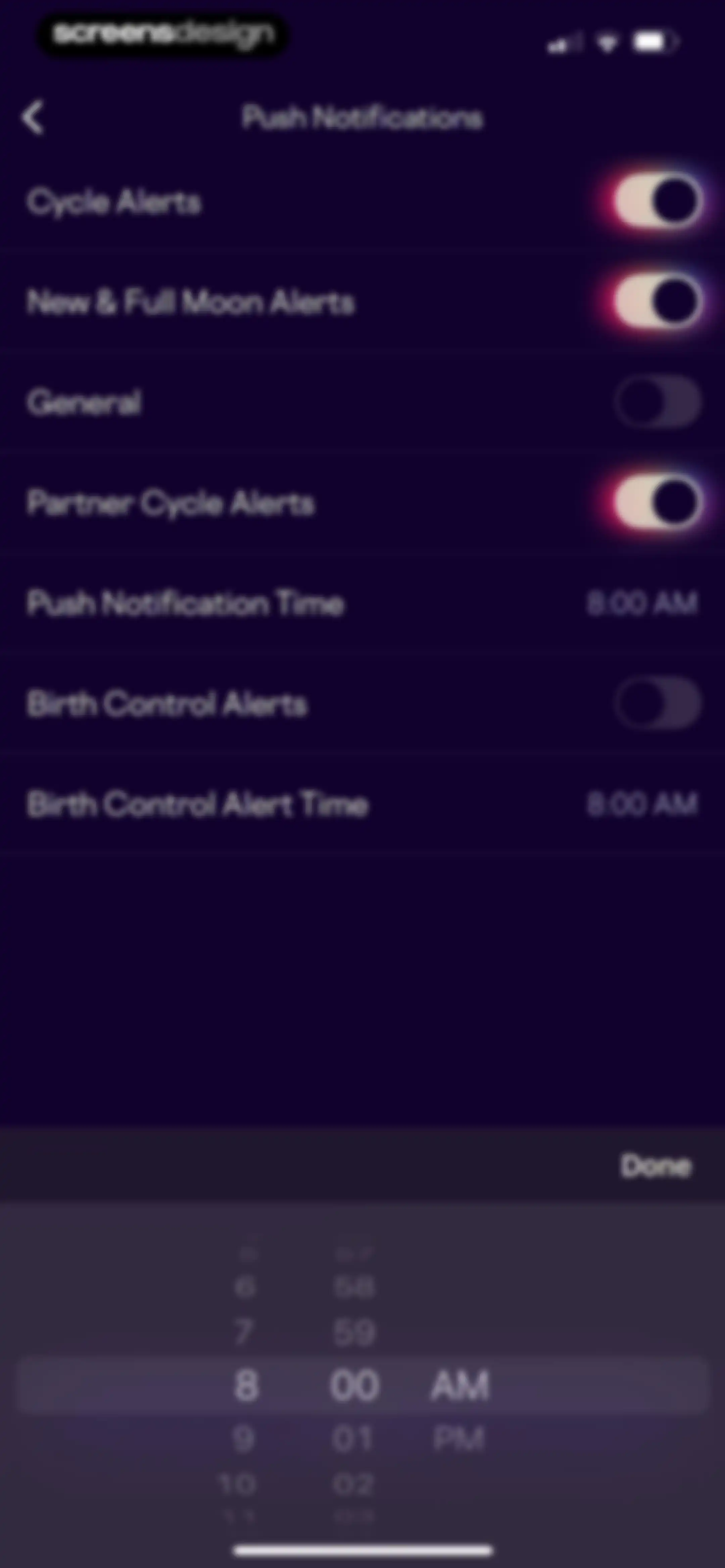 Stardust Period Tracker screen 149