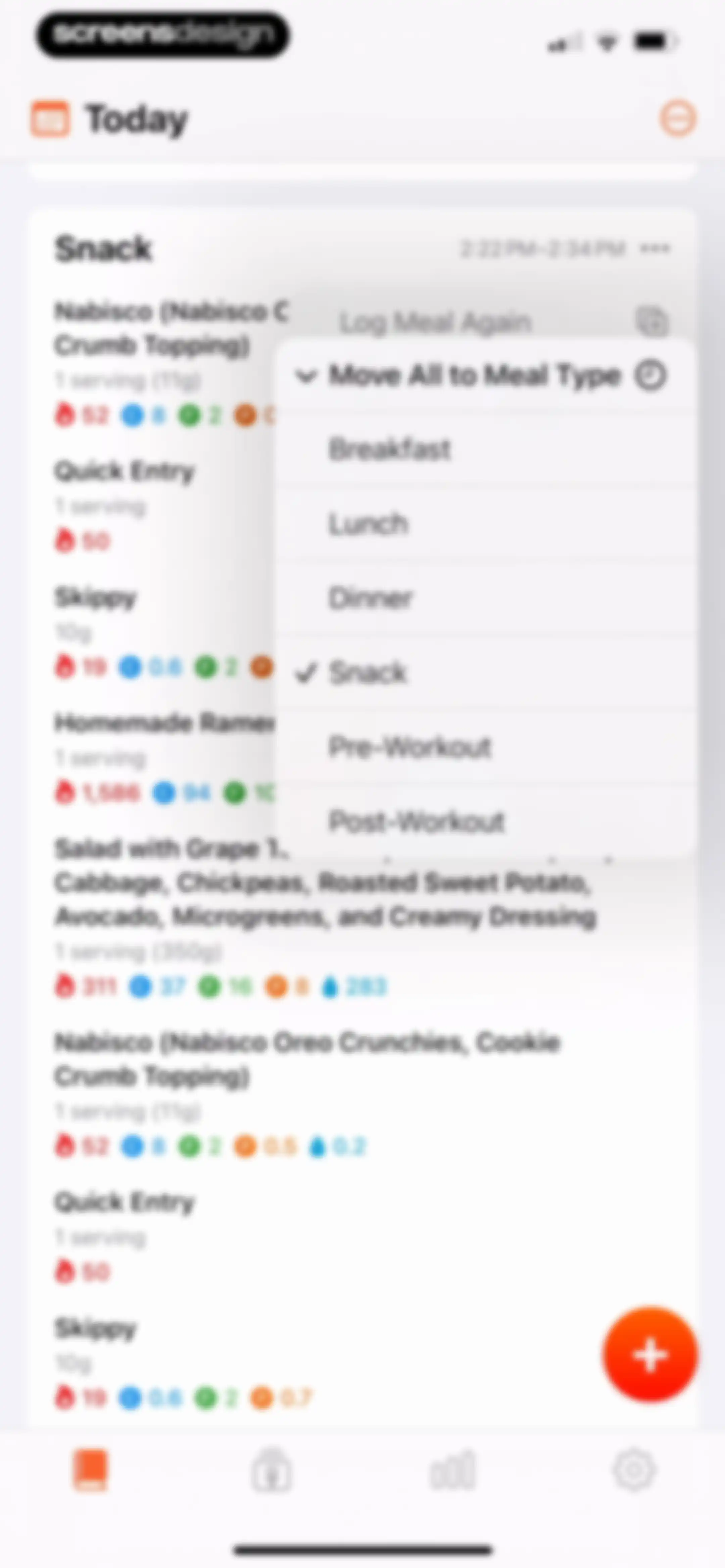Nutrition Tracker: Foodnoms screen 144