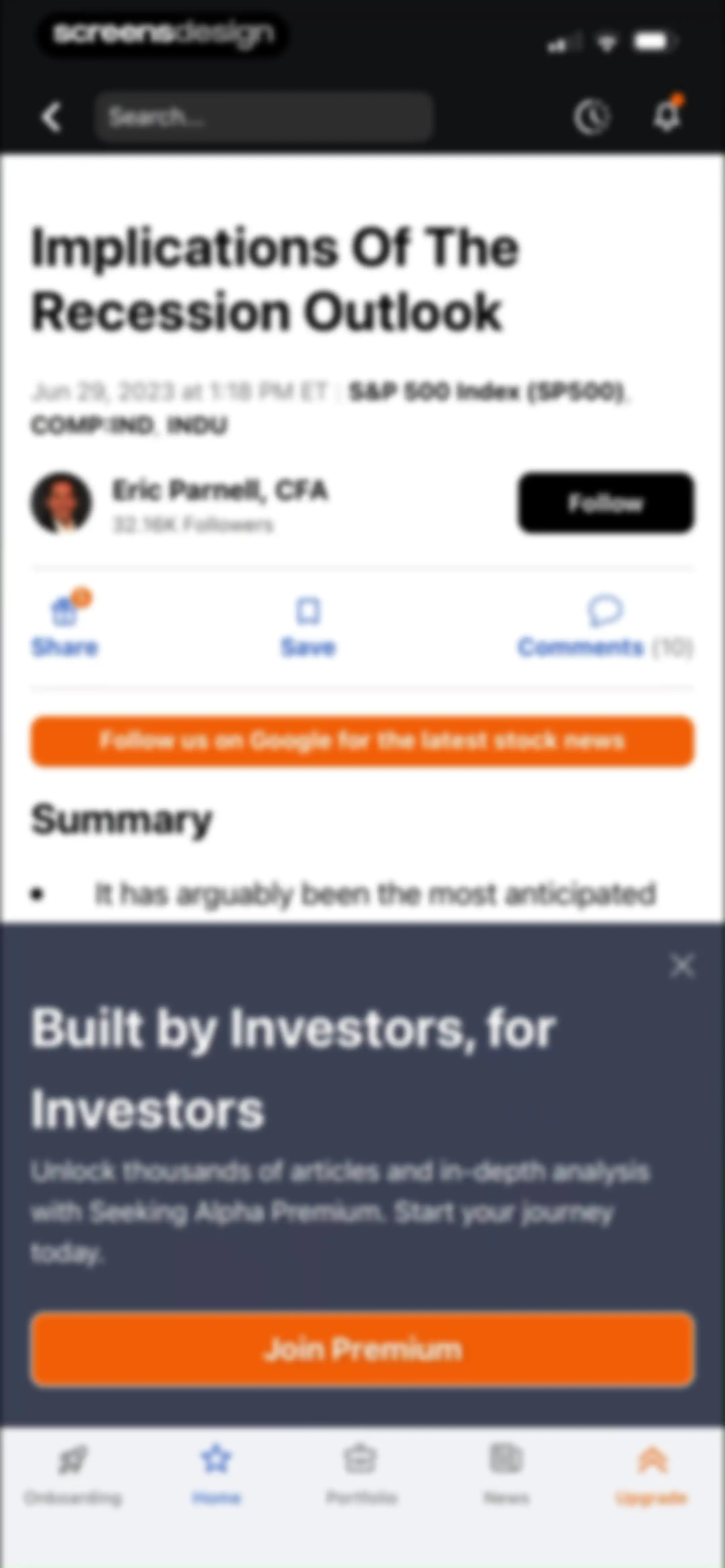 Seeking Alpha: News & Analysis screen 27