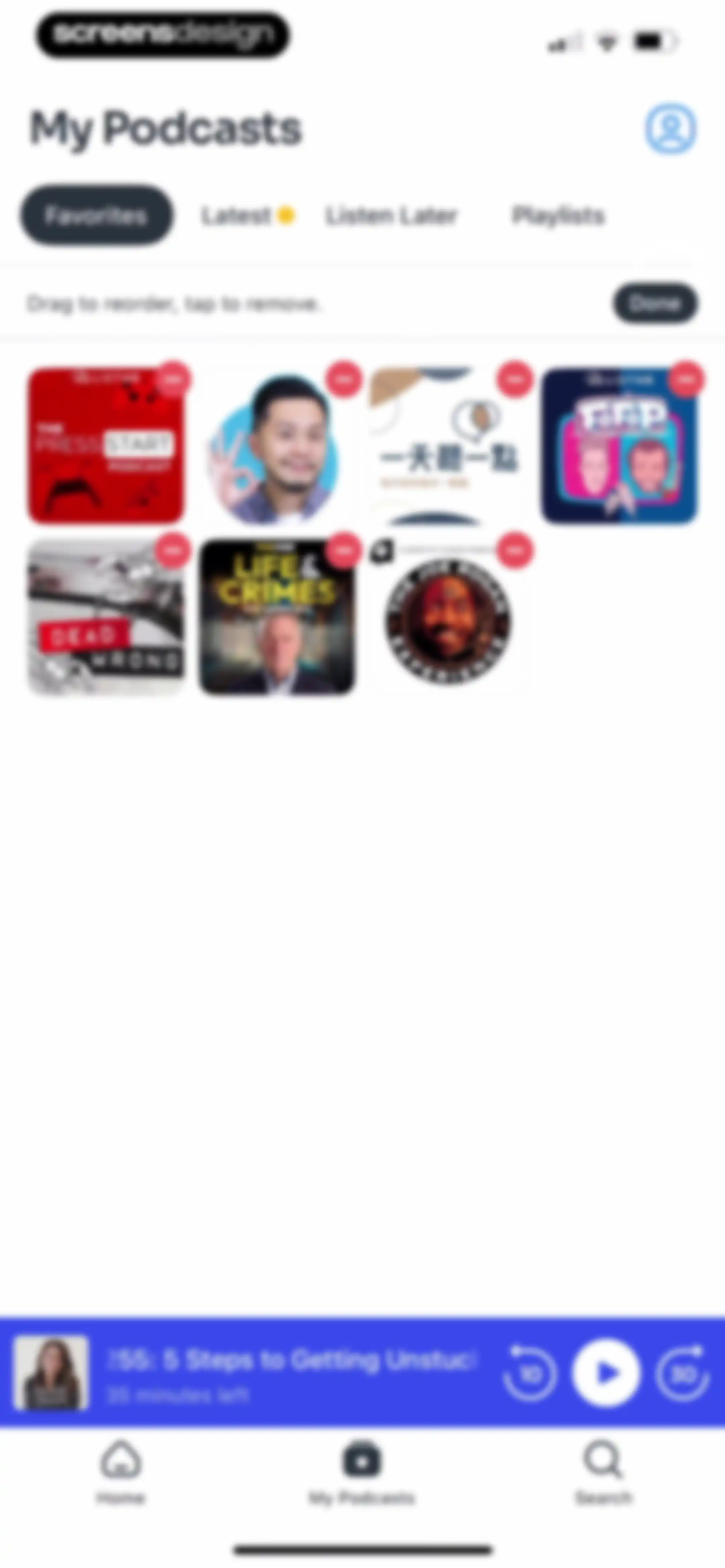 Podcast App screen 72