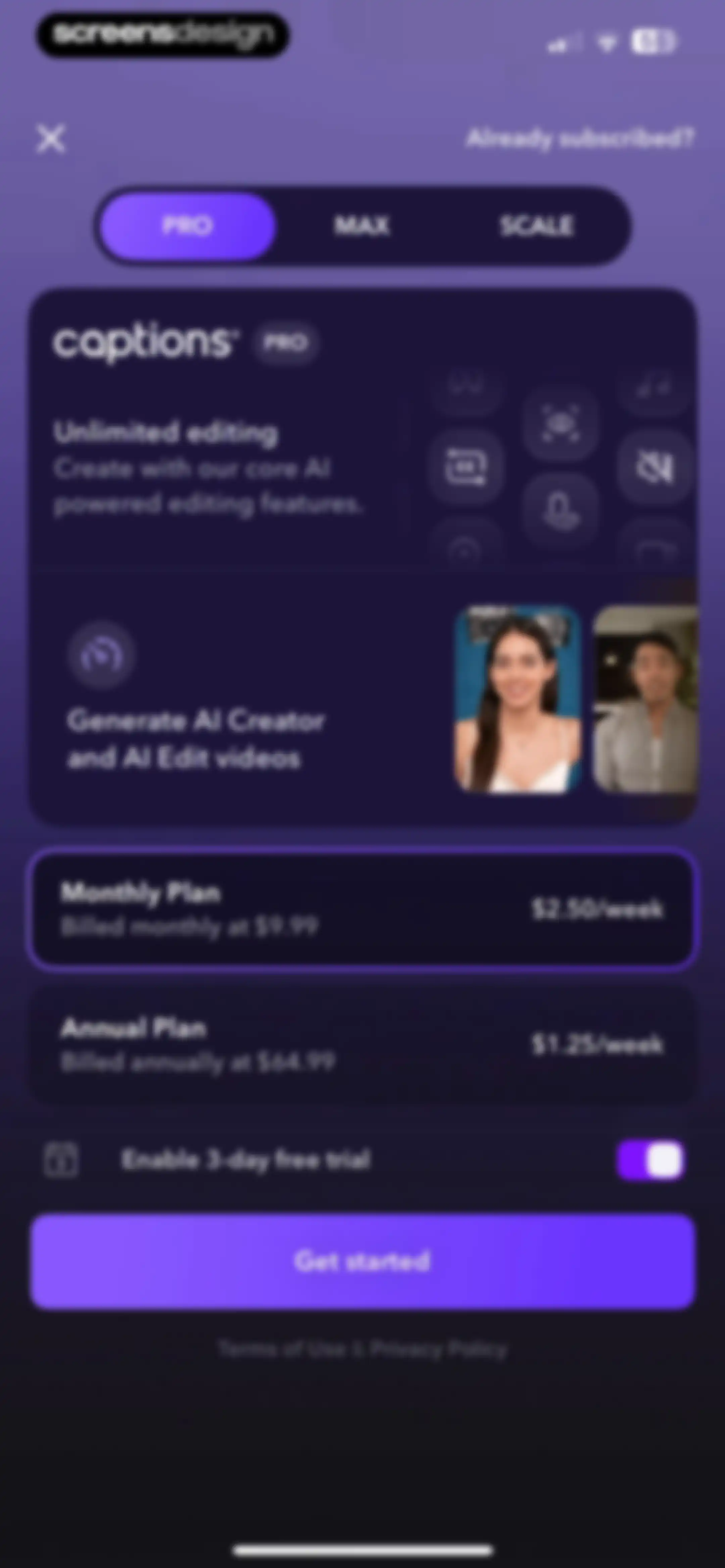 Captions: AI Edits Your Video screen 117
