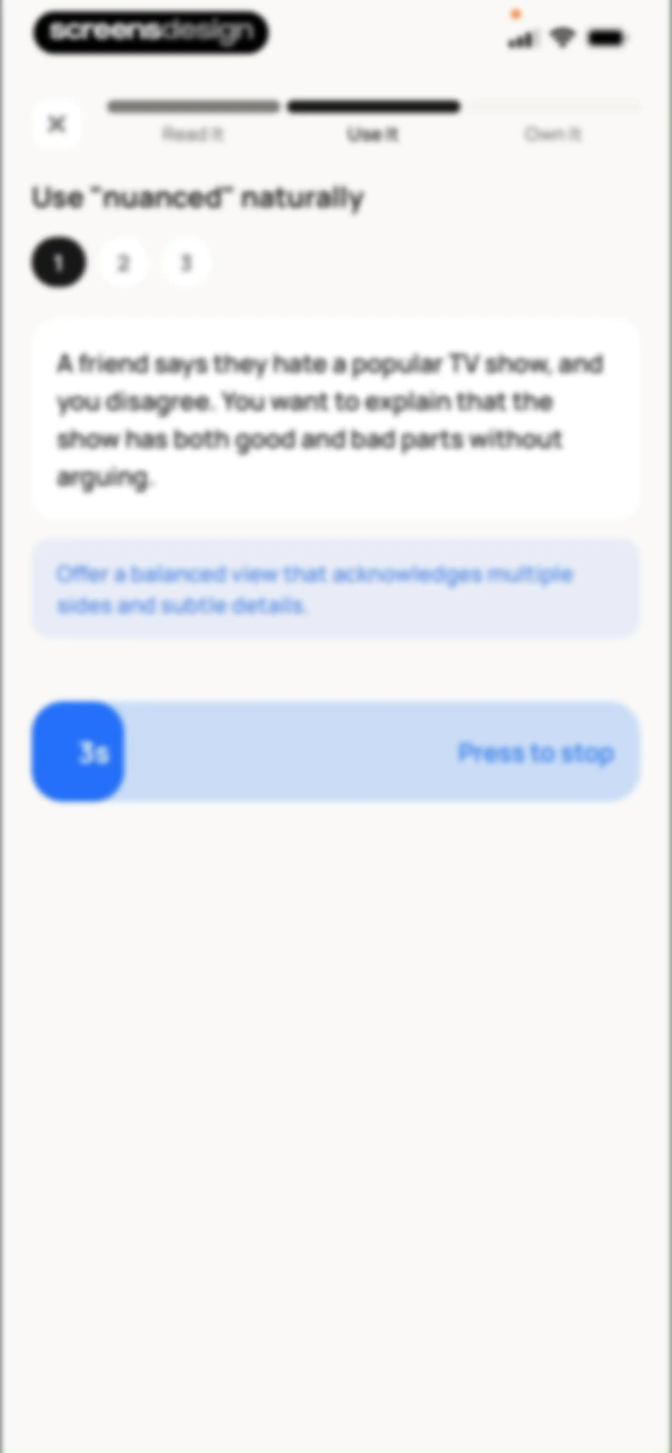 Wellspoken: Articulation Coach screen 137