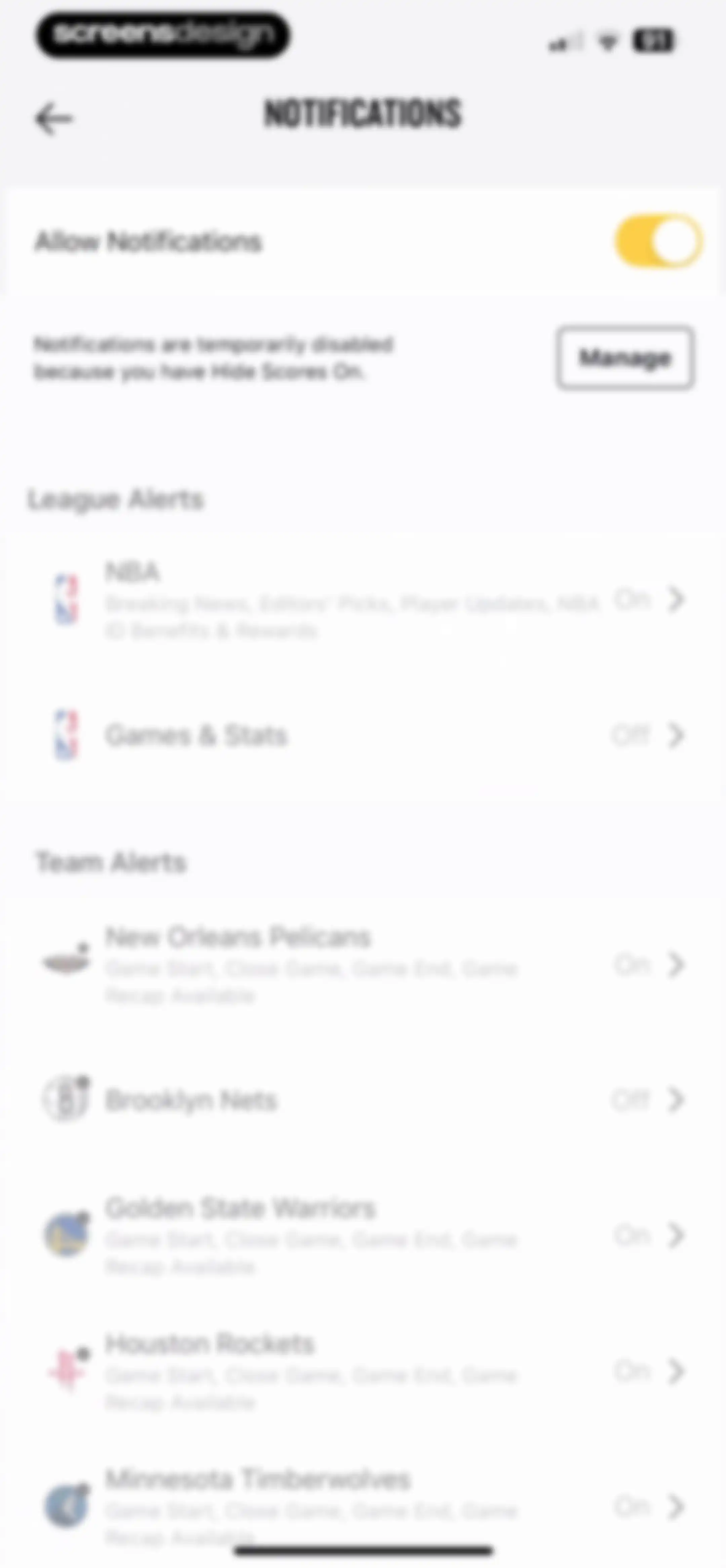 NBA: Live Games & Scores screen 112