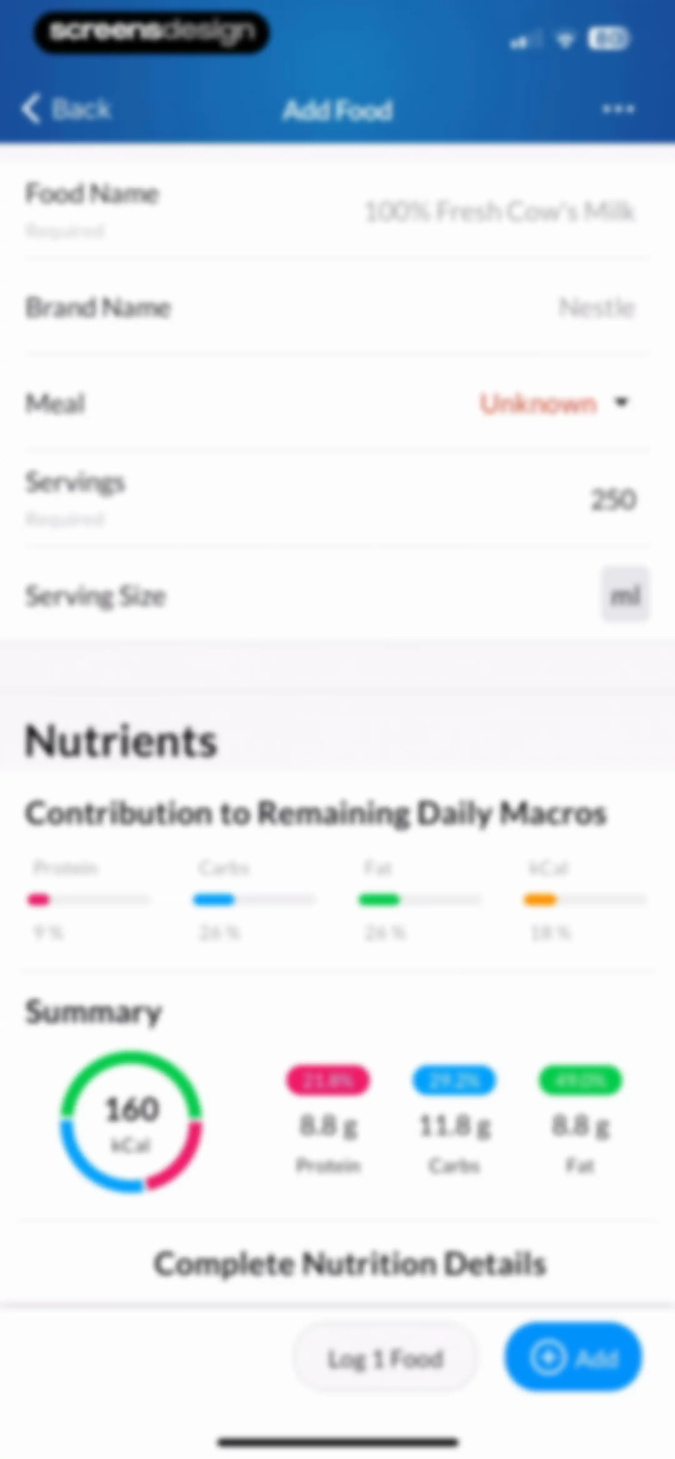 MacrosFirst - Macro Tracker screen 34