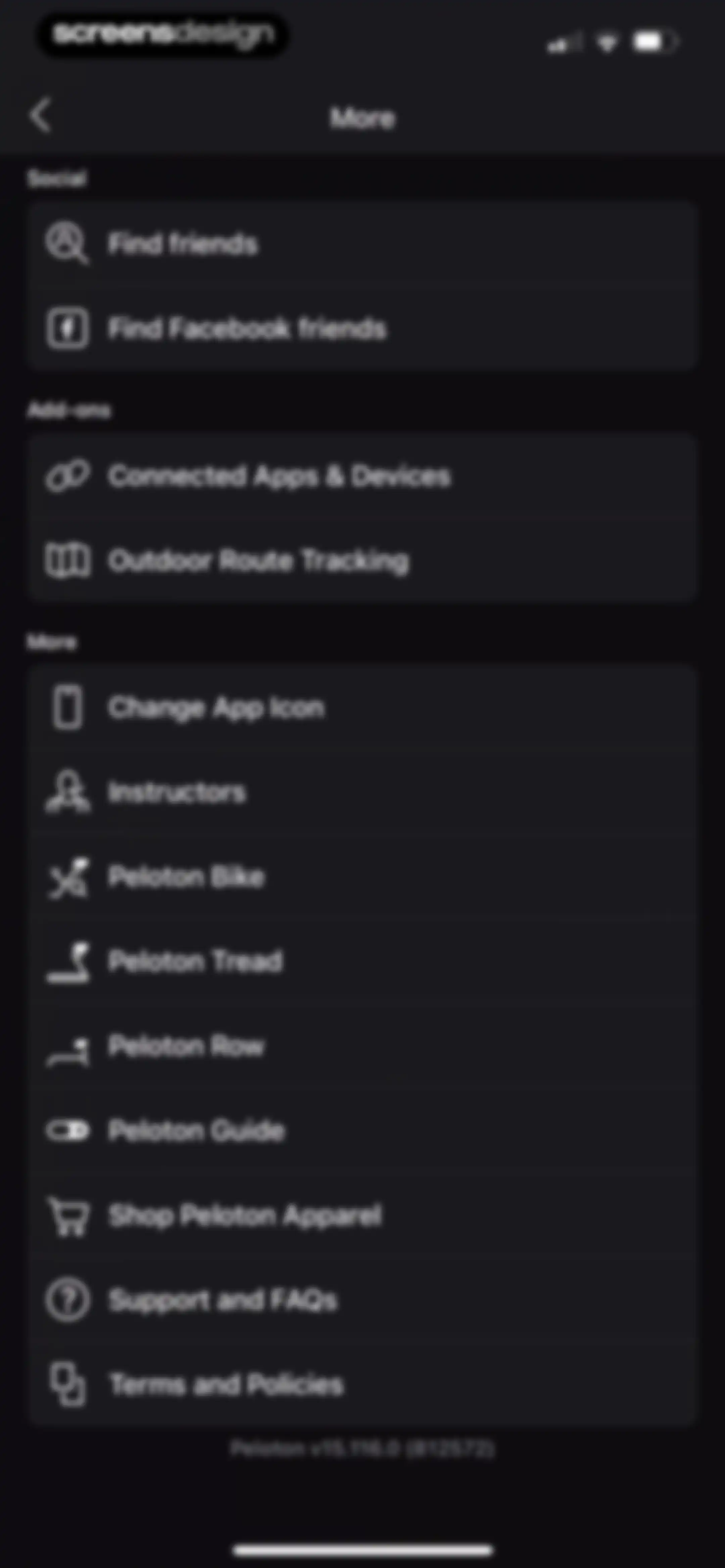 Peloton: Fitness & Workouts screen 260