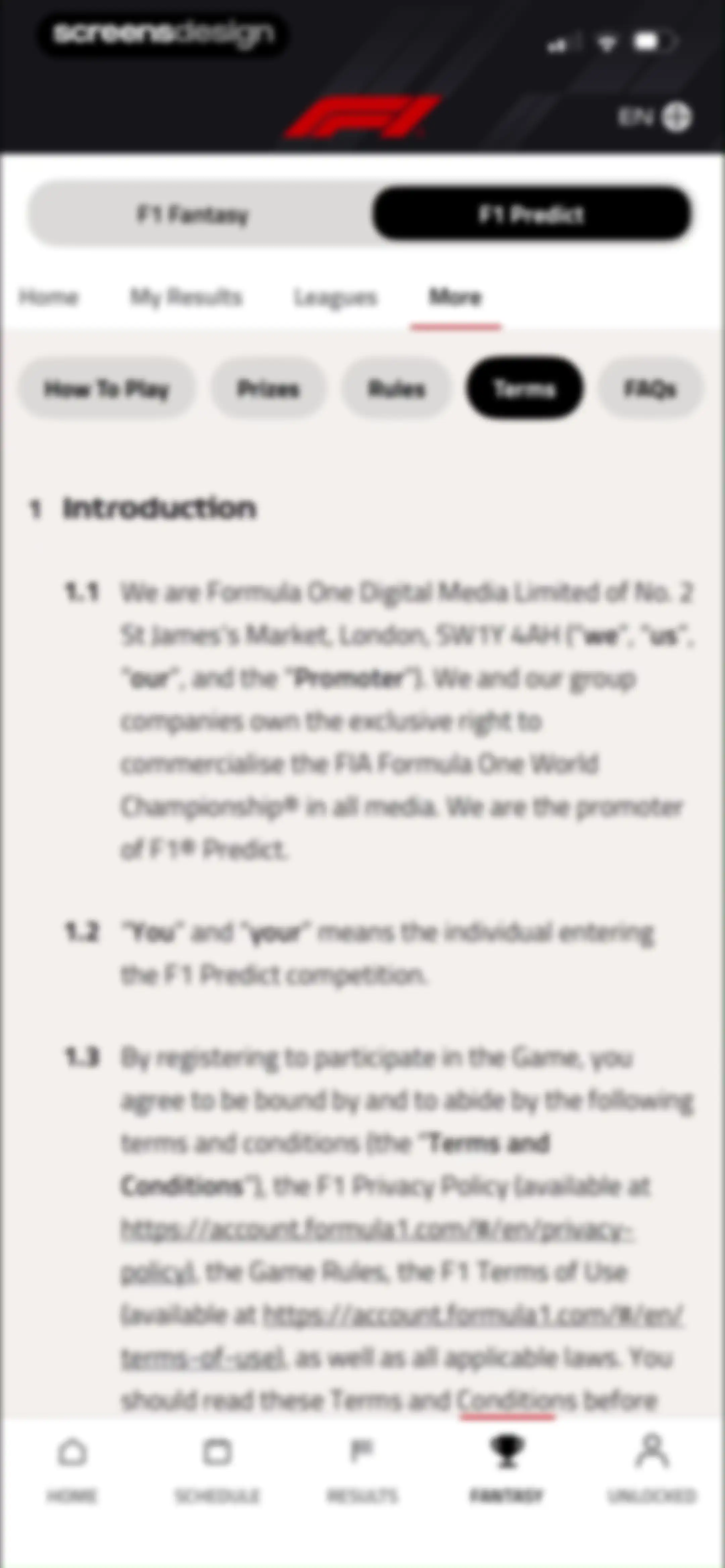 Formula 1® screen 125