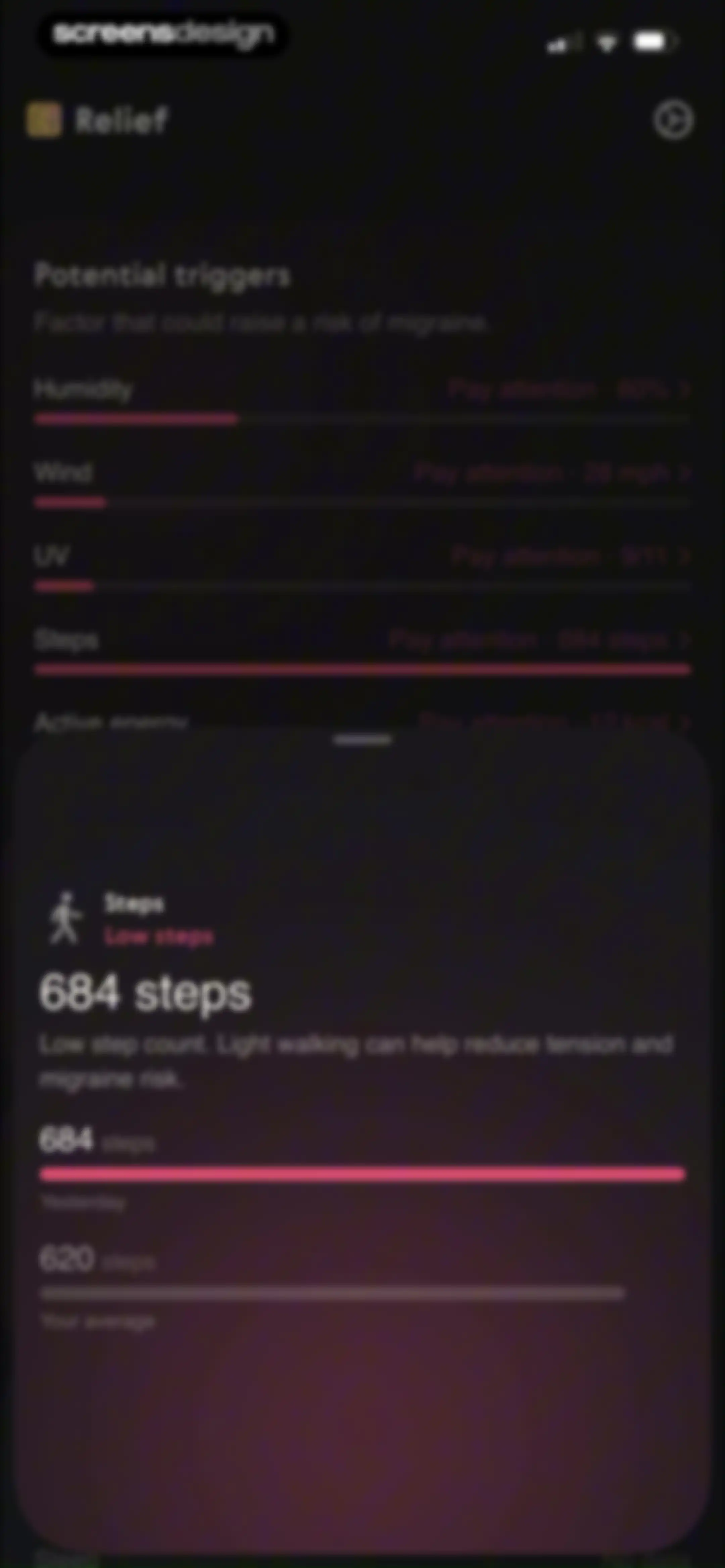 Relief - Migraine Tracker screen 39