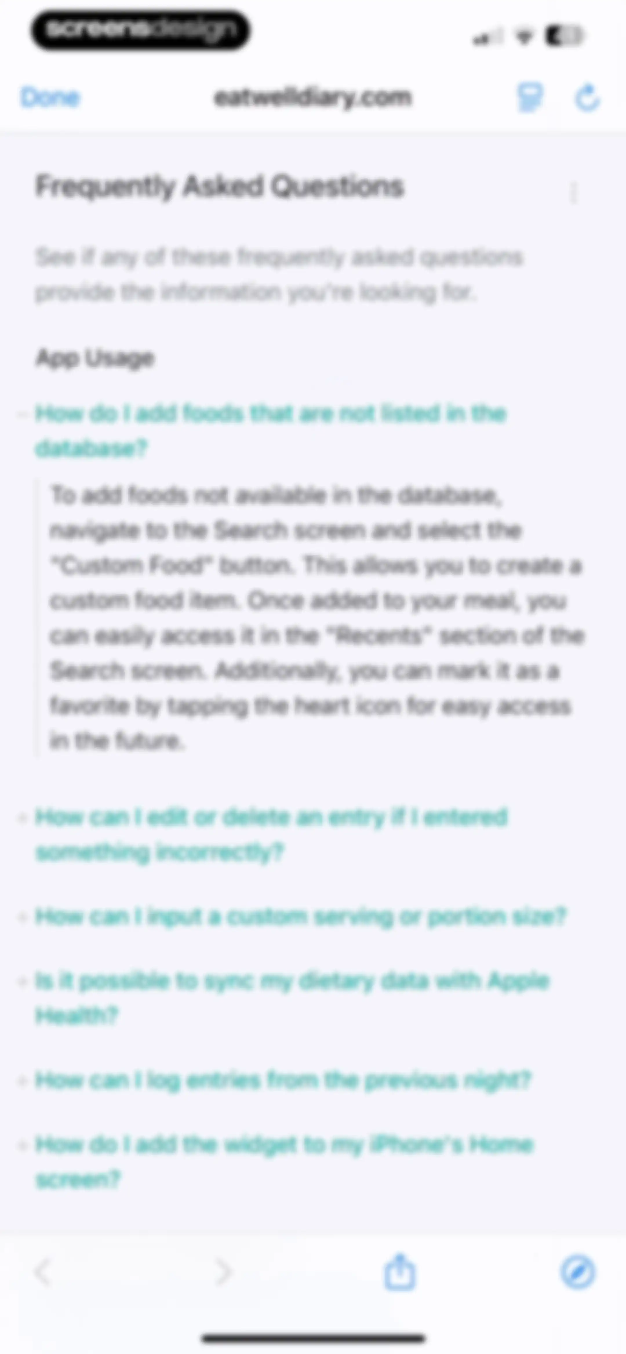 Diet & Food Tracker: EatWell screen 100