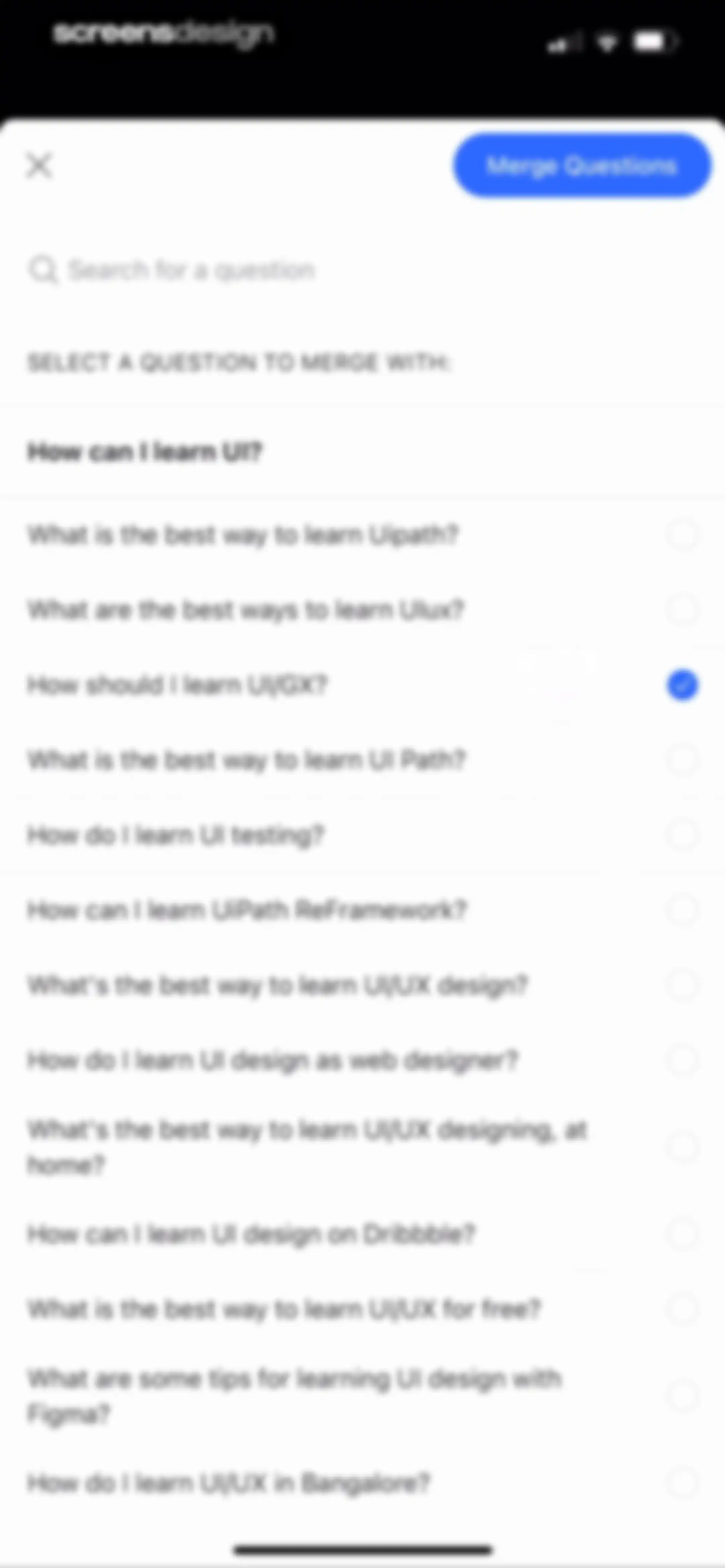 Quora screen 50